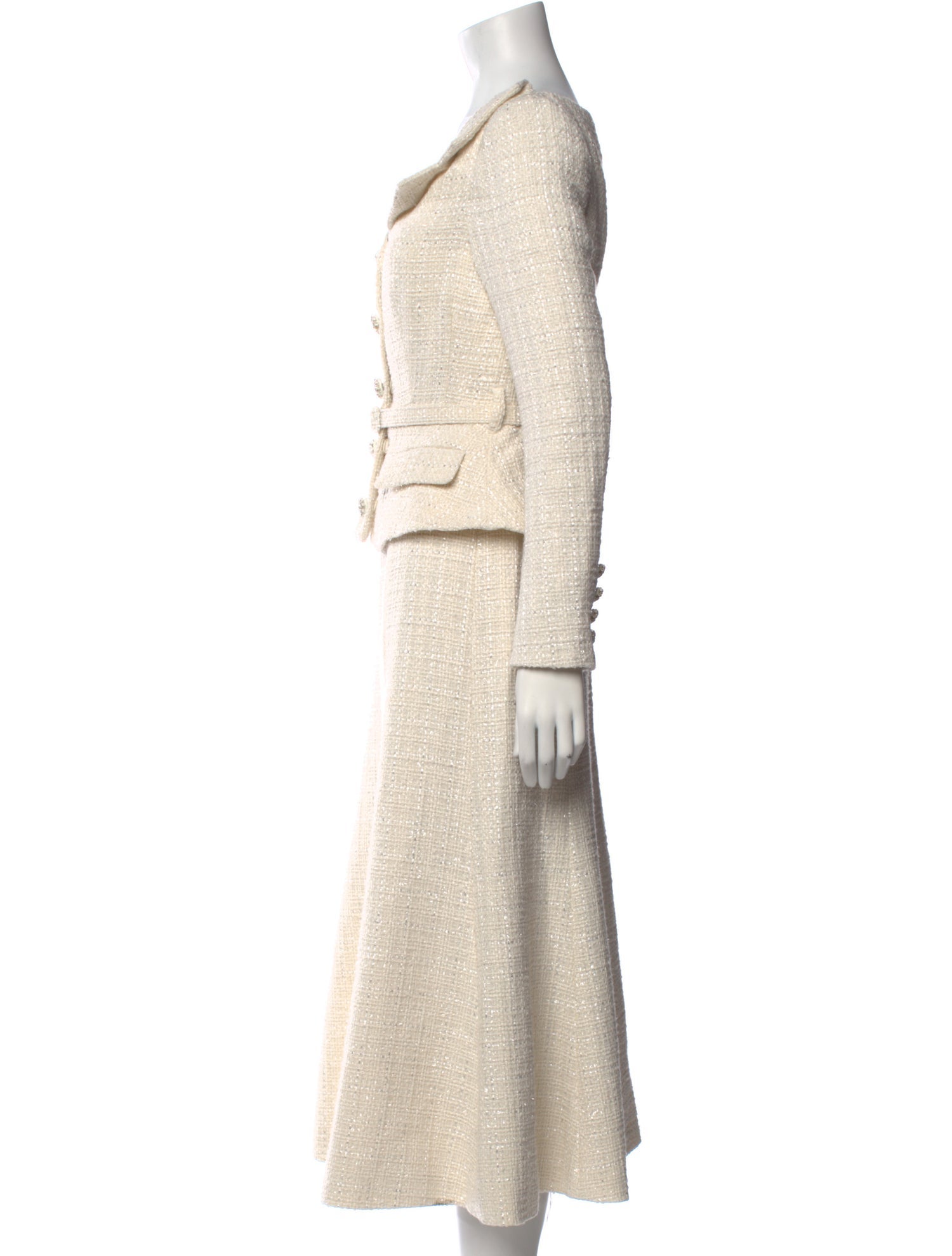 Self-Portrait V-Neck Midi Length Dress