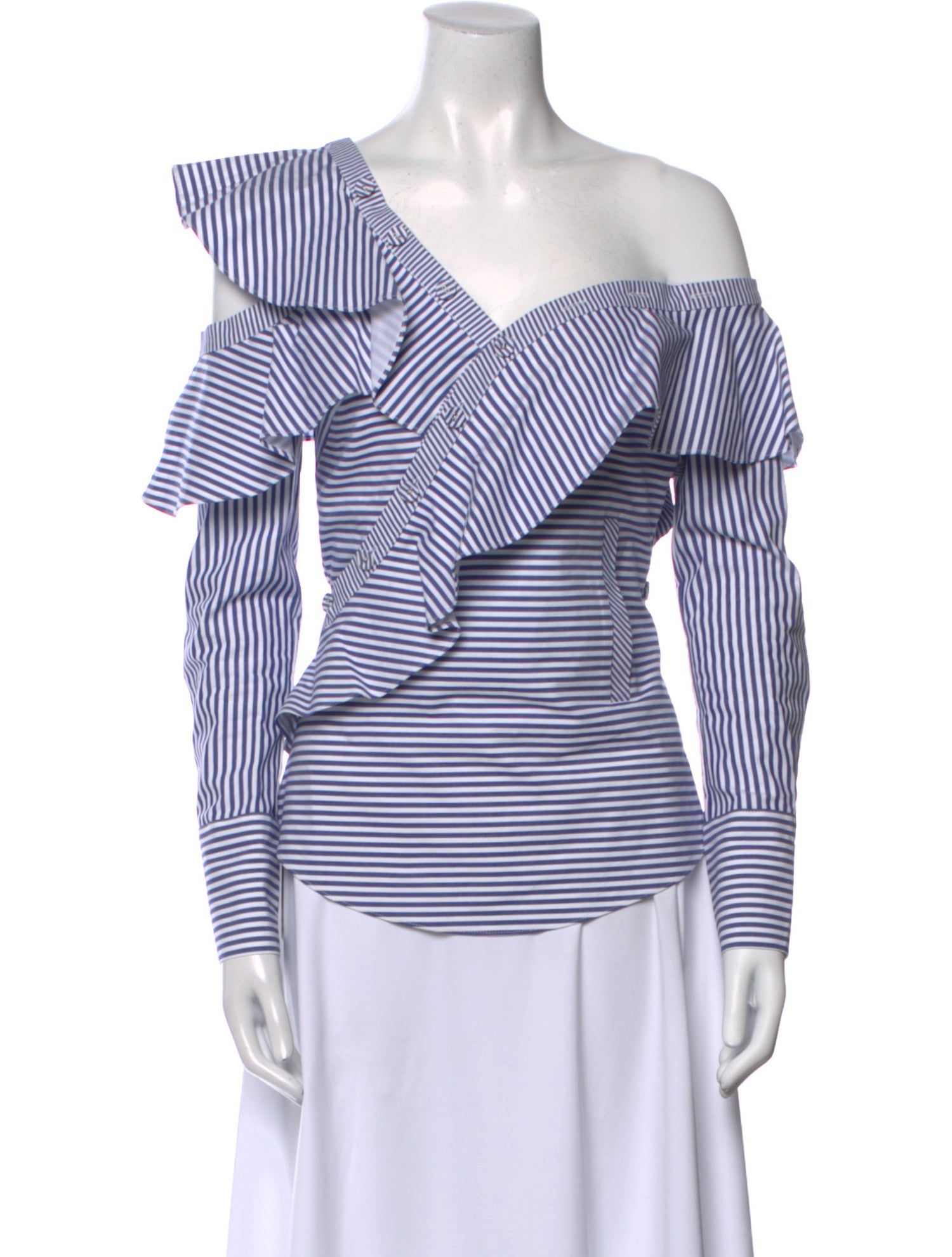 Self-Portrait Striped Off-The-Shoulder Top