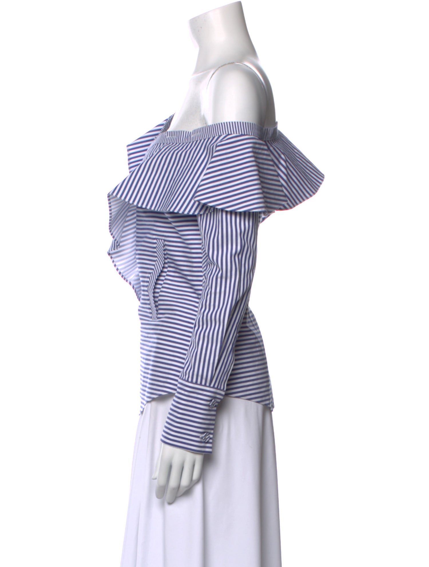 Self-Portrait Striped Off-The-Shoulder Top