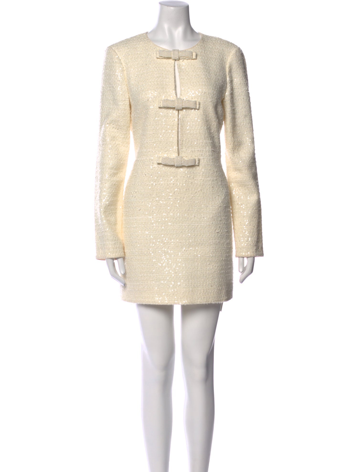 Self-Portrait Crew Neck Mini Dress