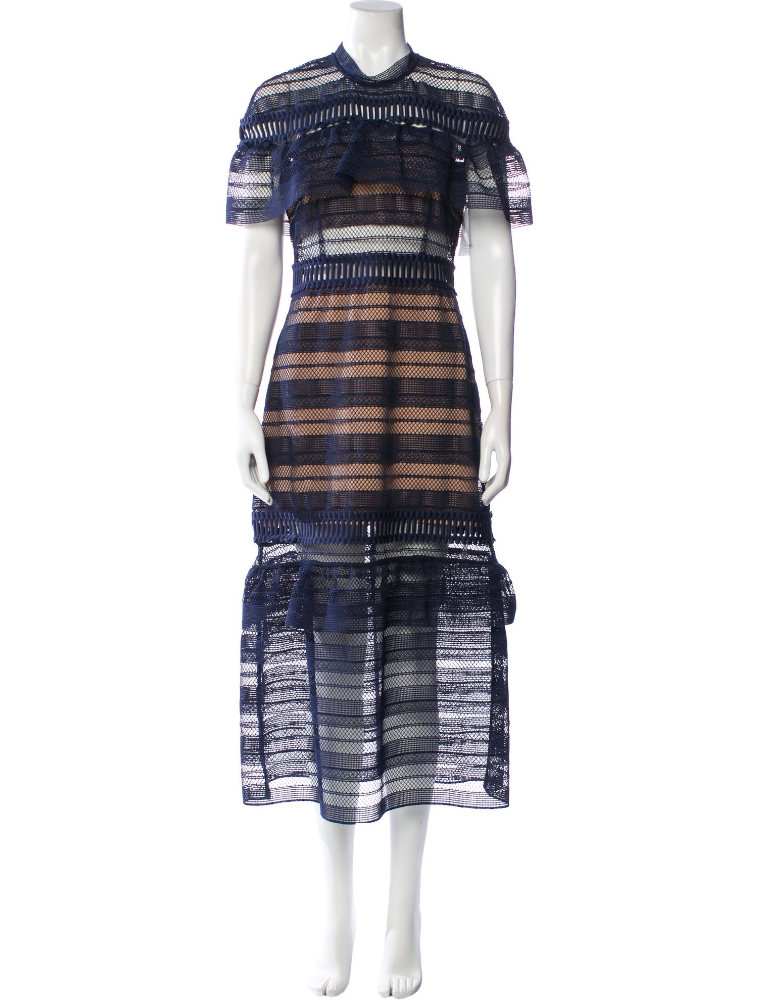Self-Portrait Striped Long Dress w/ Tags