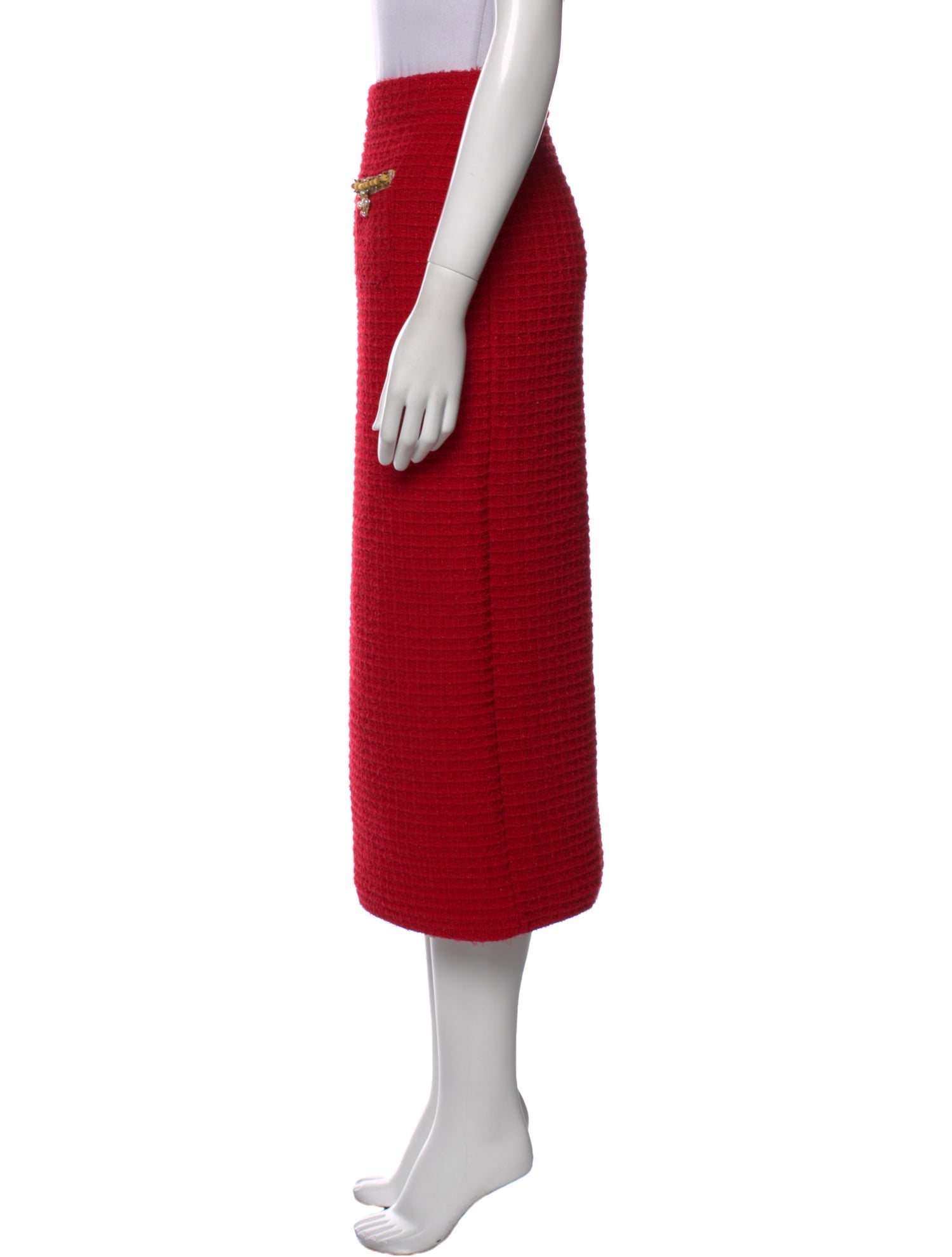 Self-Portrait Crystal Embellishments Midi Length Skirt