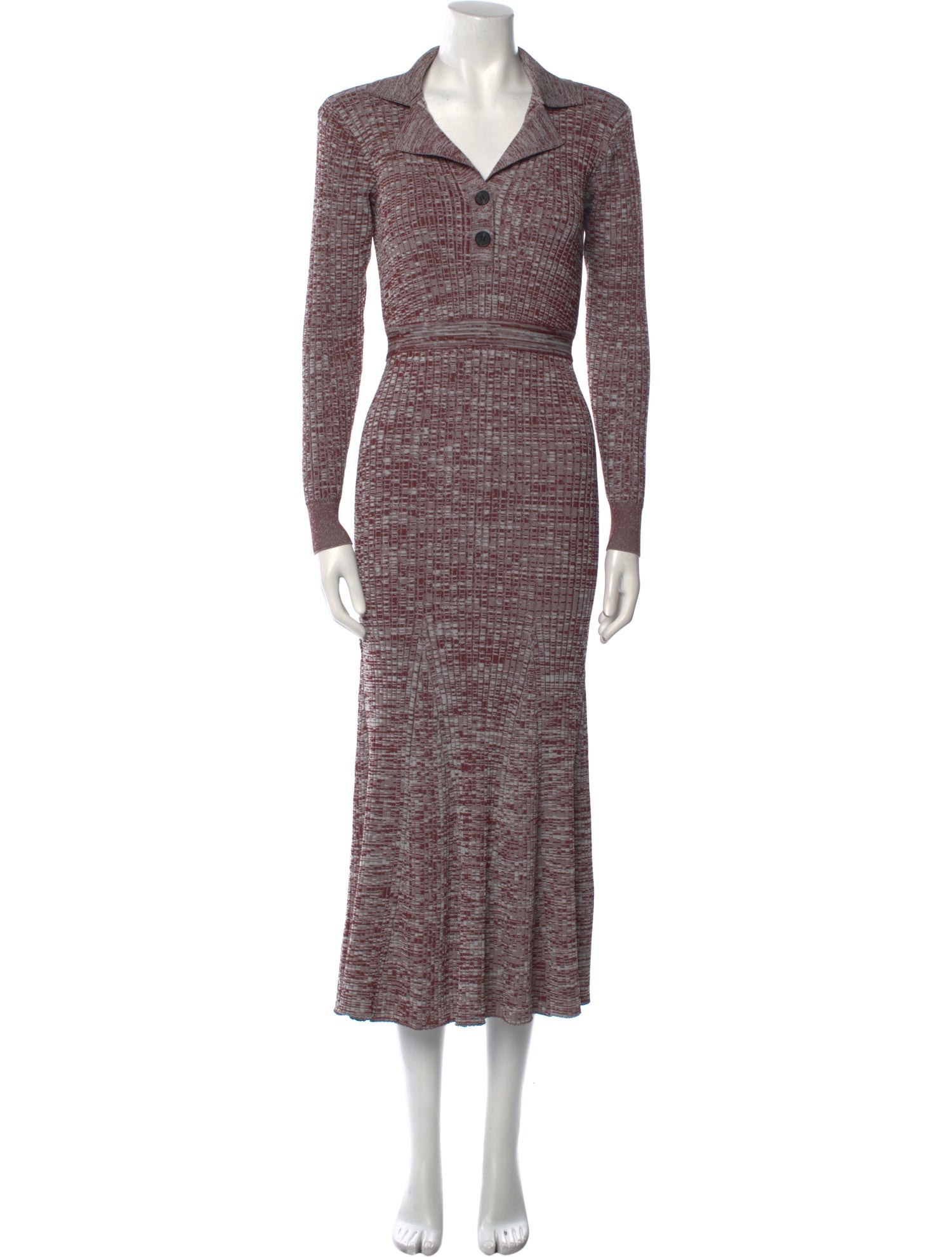 Self-Portrait Printed Long Dress