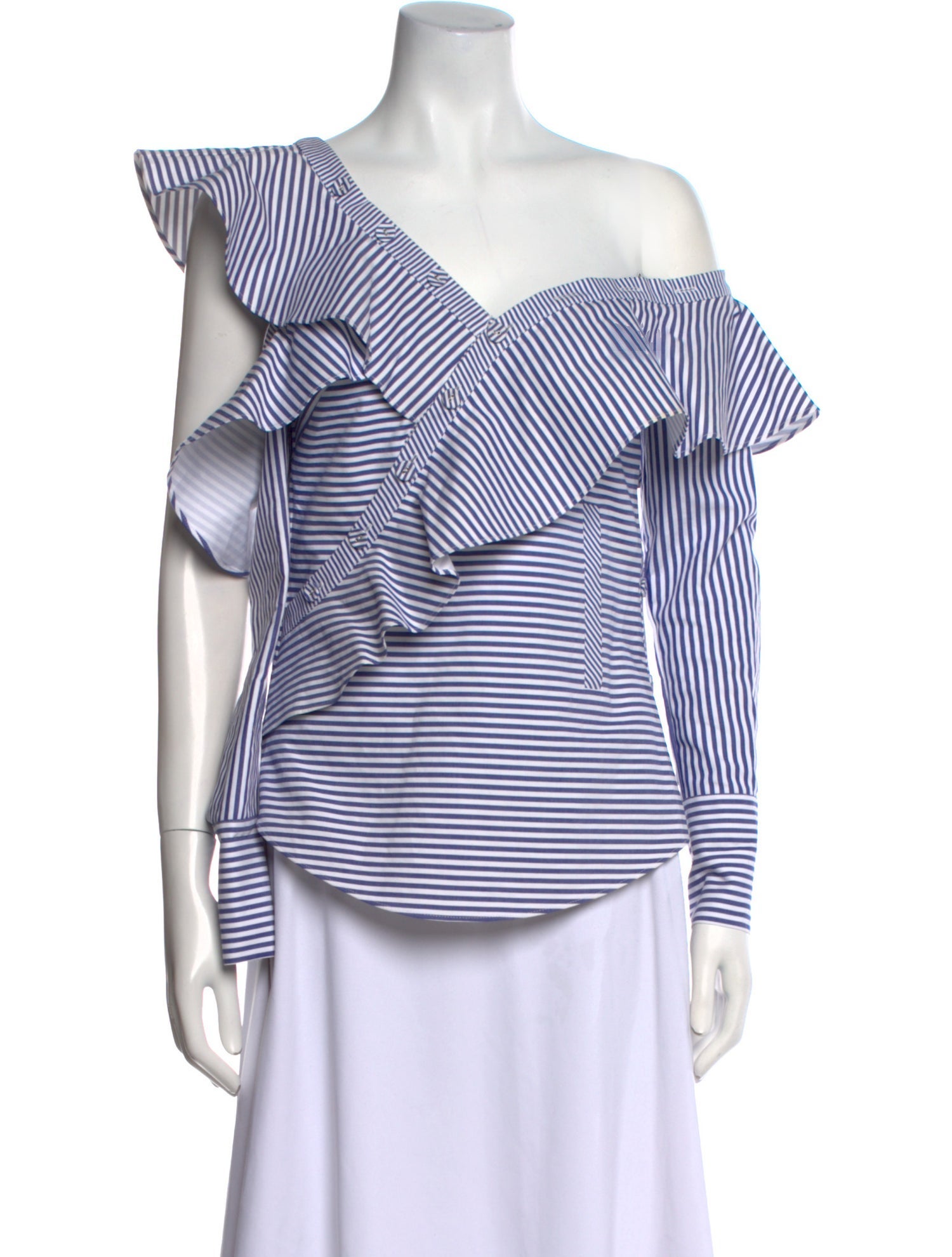 Self-Portrait Striped Off-The-Shoulder Blouse