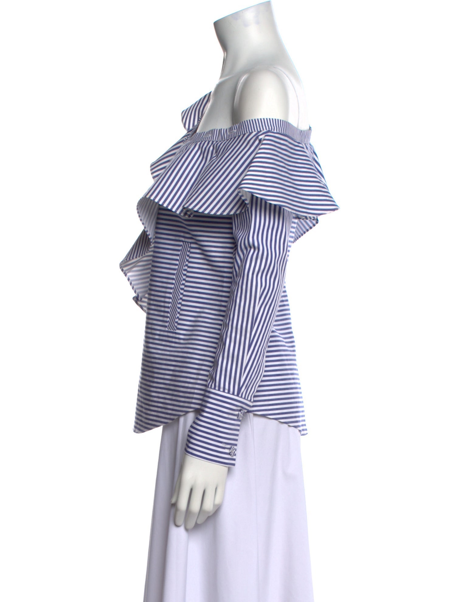 Self-Portrait Striped Off-The-Shoulder Blouse