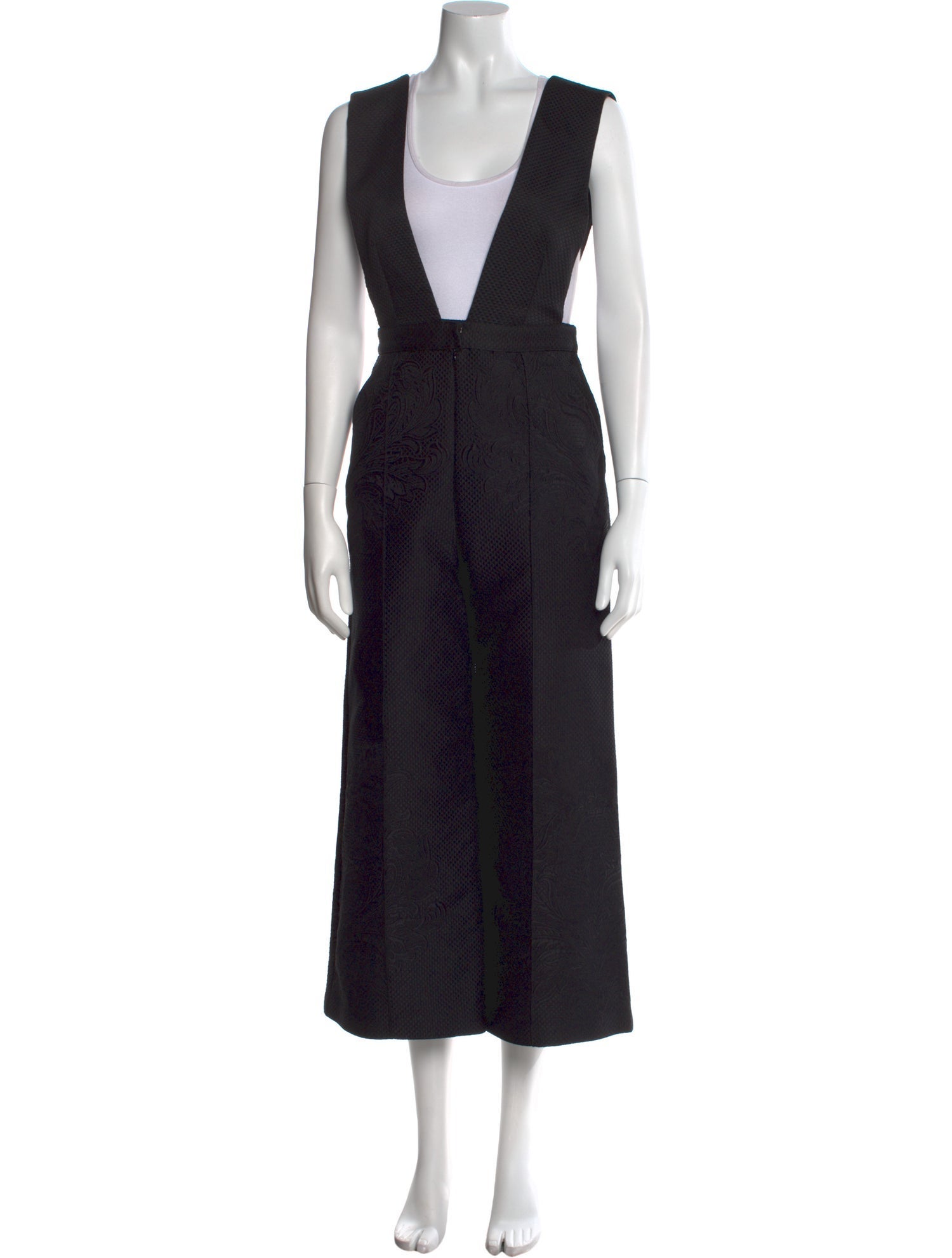 Self-Portrait Plunge Neckline Jumpsuit