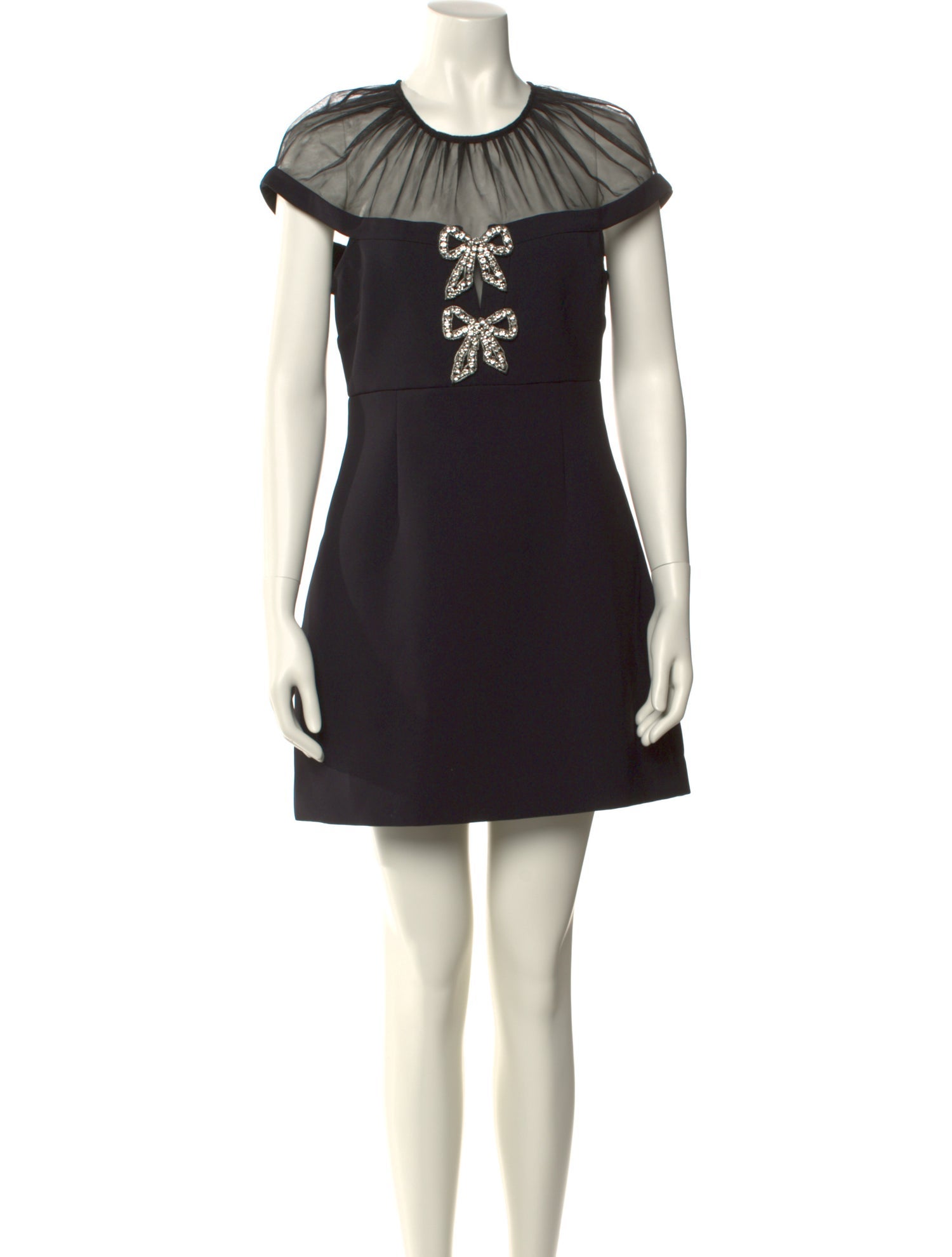 Self-Portrait Crew Neck Mini Dress