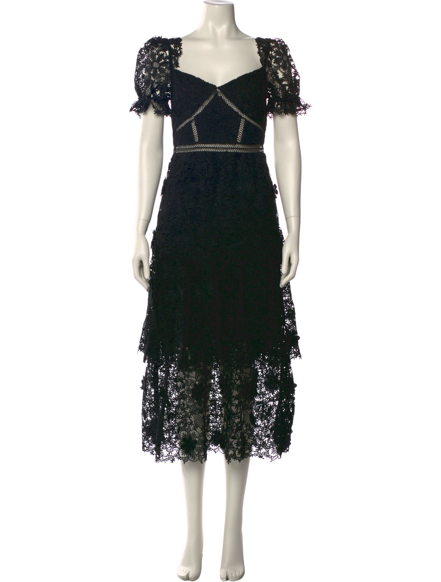 Self-Portrait Lace Pattern Midi Length Dress w/ Tags