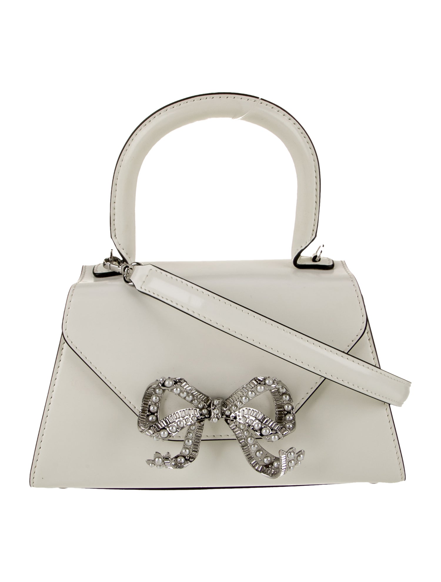 Self-Portrait Leather Top Handle Bag