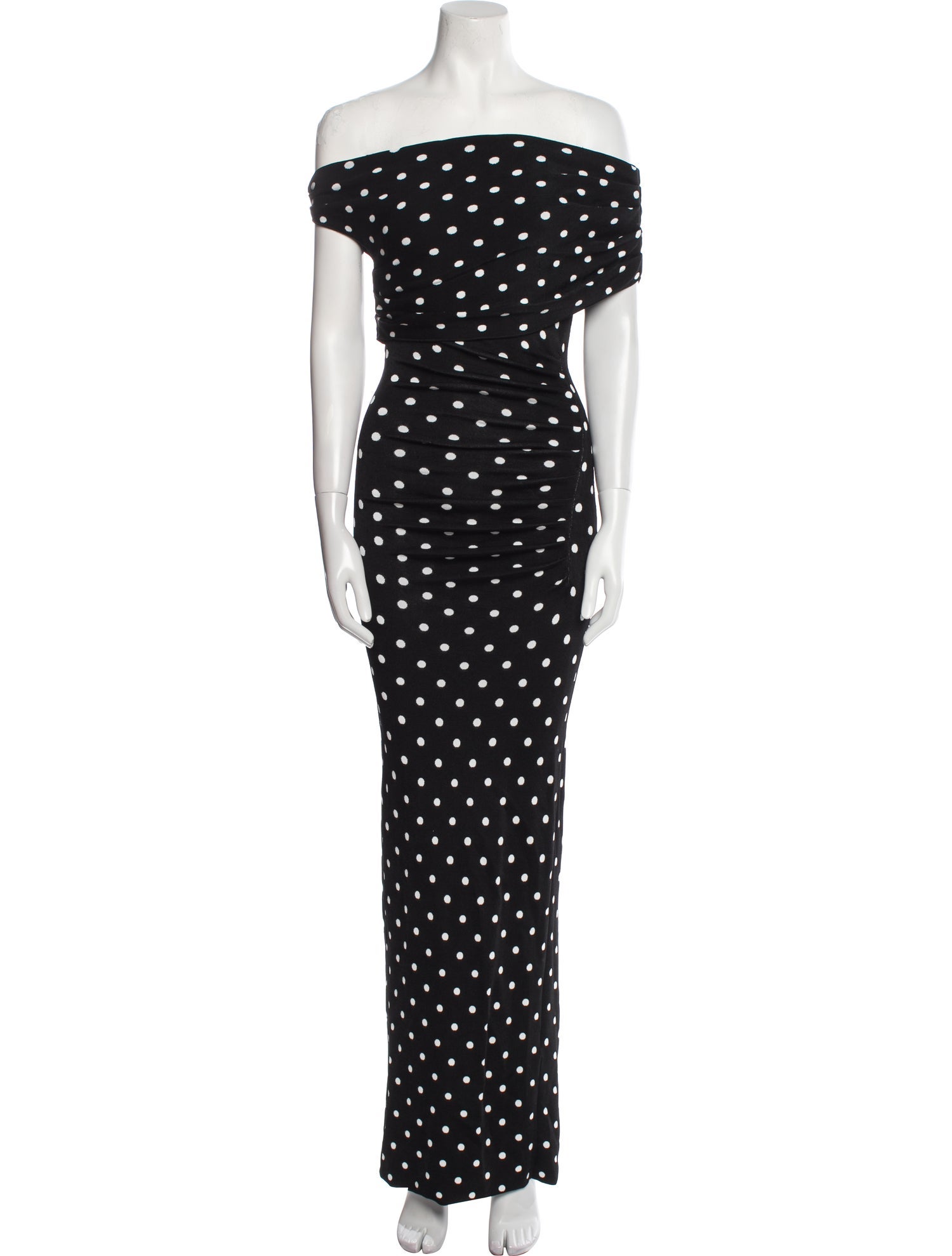 Self-Portrait Polka Dot Print Long Dress