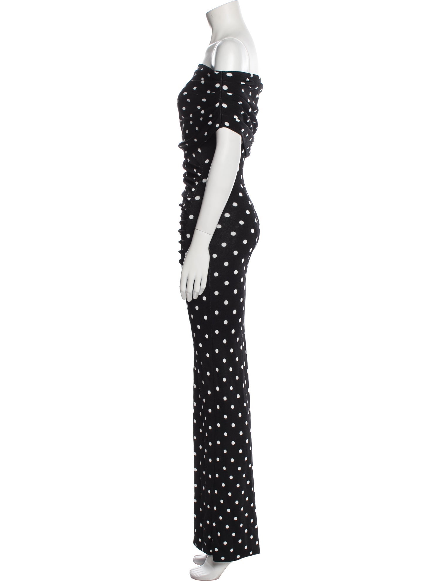 Self-Portrait Polka Dot Print Long Dress
