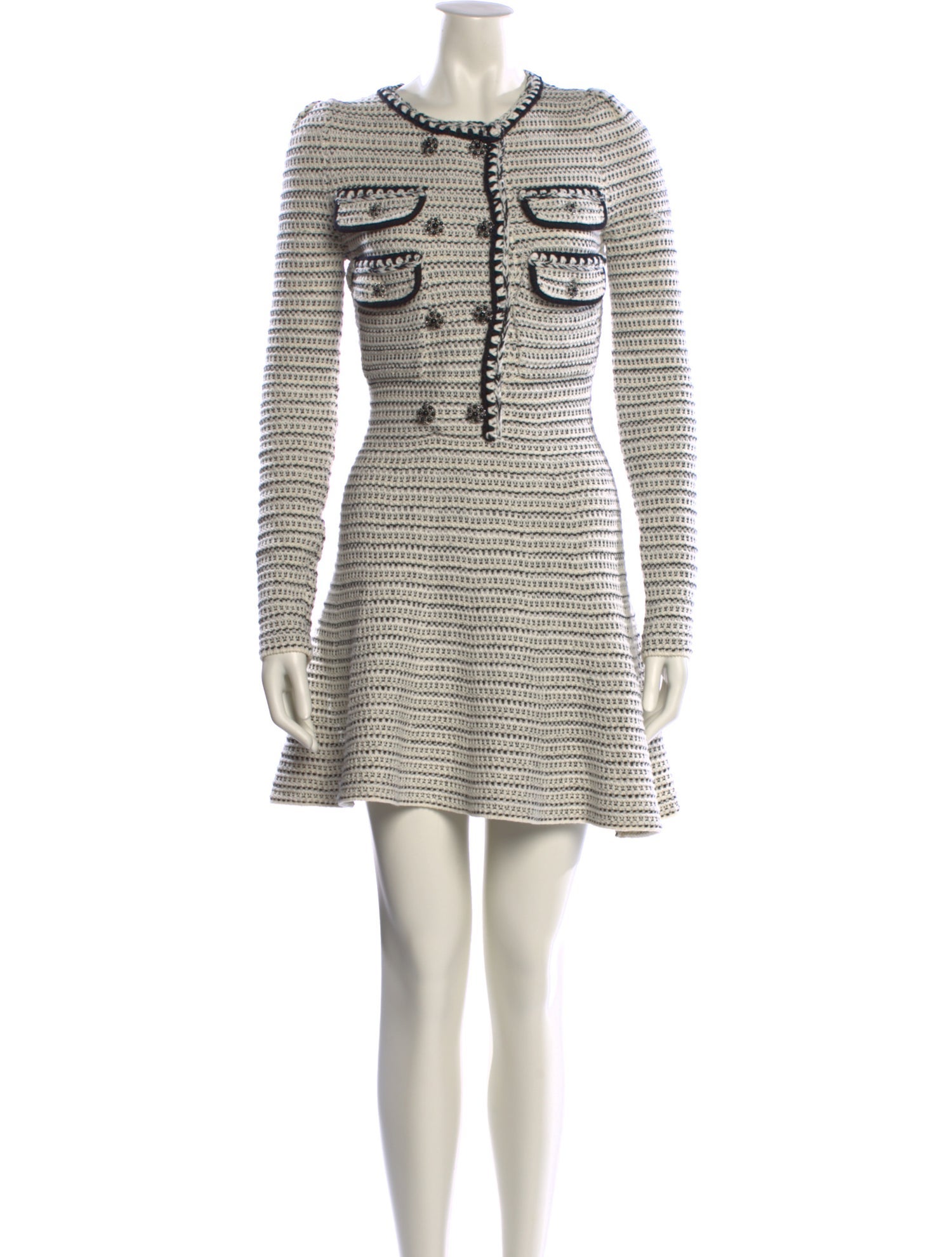 Self-Portrait Striped Mini Dress