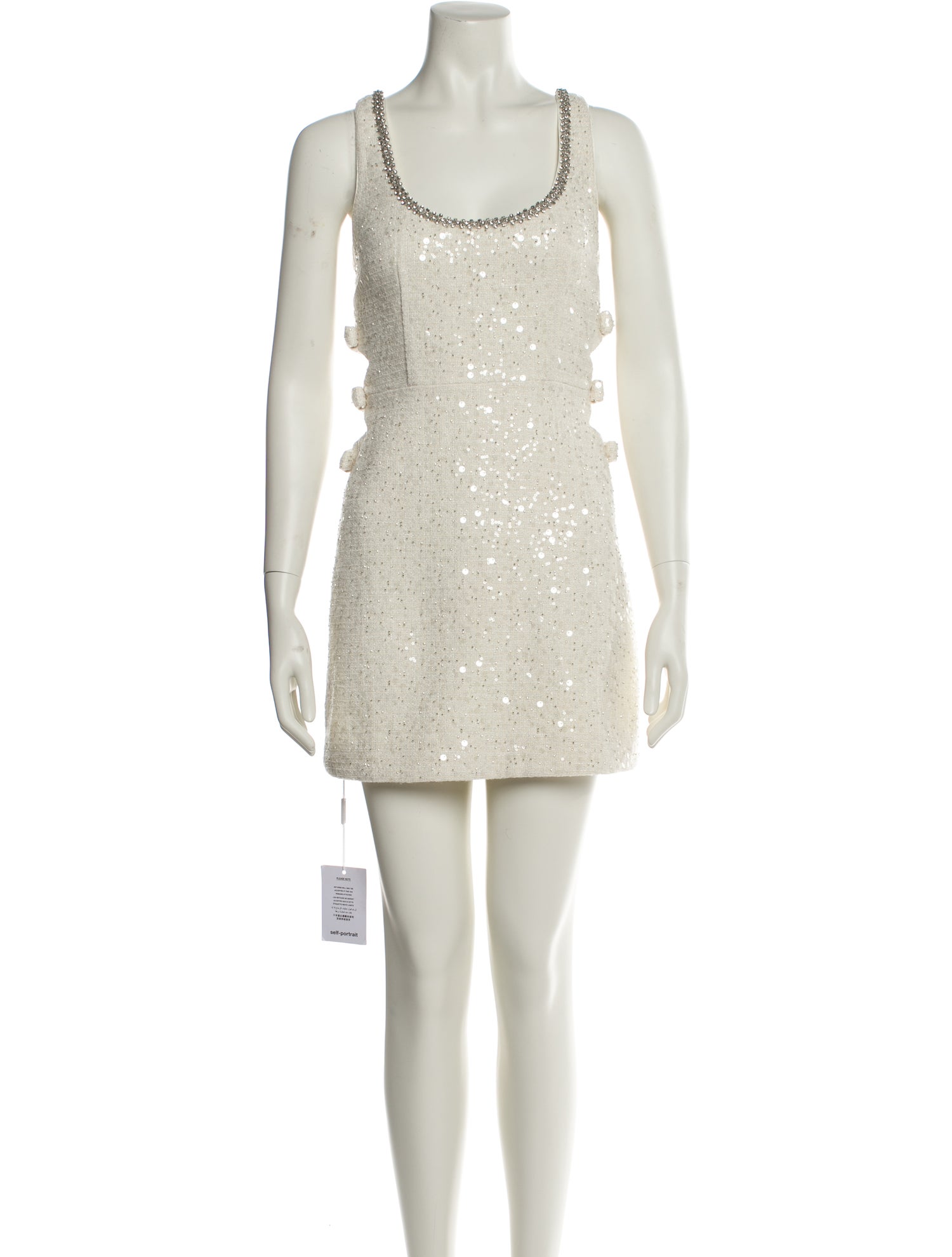 Self-Portrait Scoop Neck Mini Dress