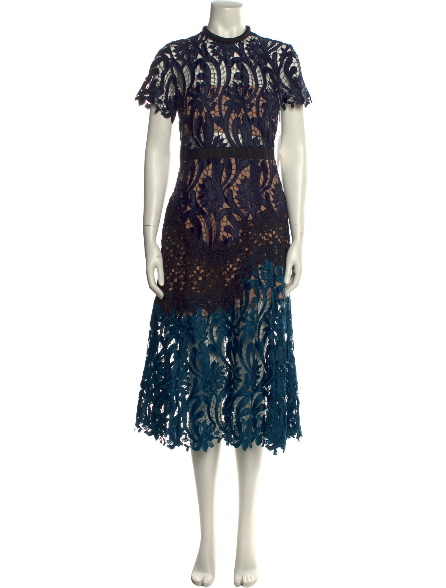 Self-Portrait Lace Pattern Midi Length Dress w/ Tags