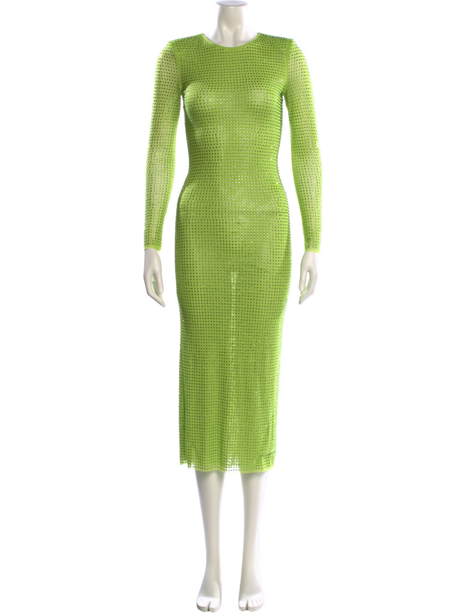 Self-Portrait Crew Neck Long Dress