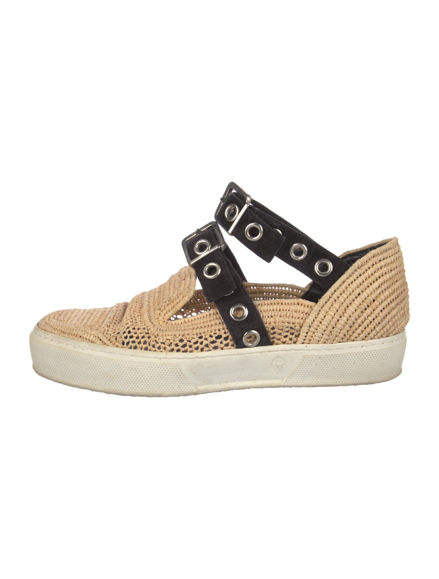 Self-Portrait Raffia Espadrille Sneakers