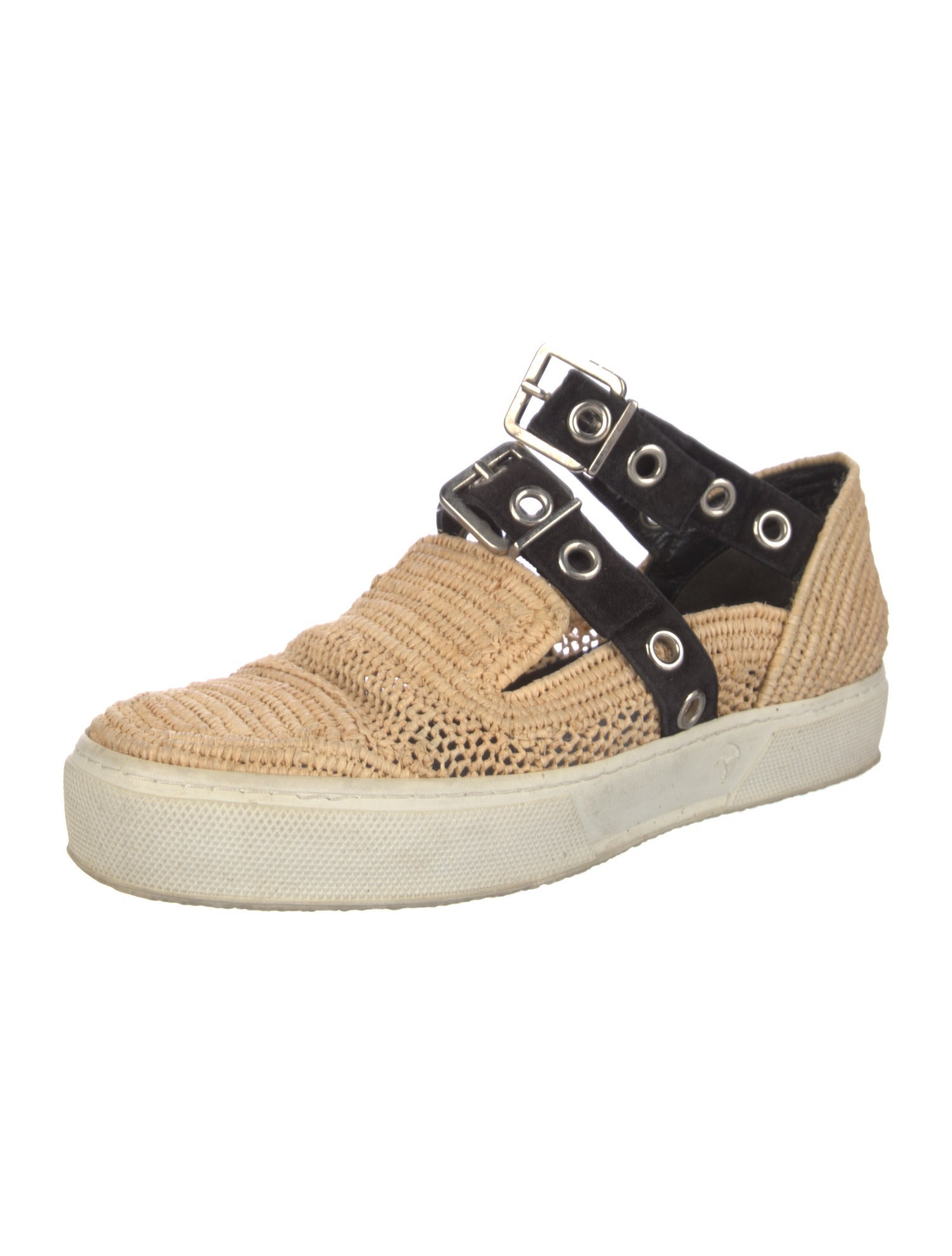 Self-Portrait Raffia Espadrille Sneakers