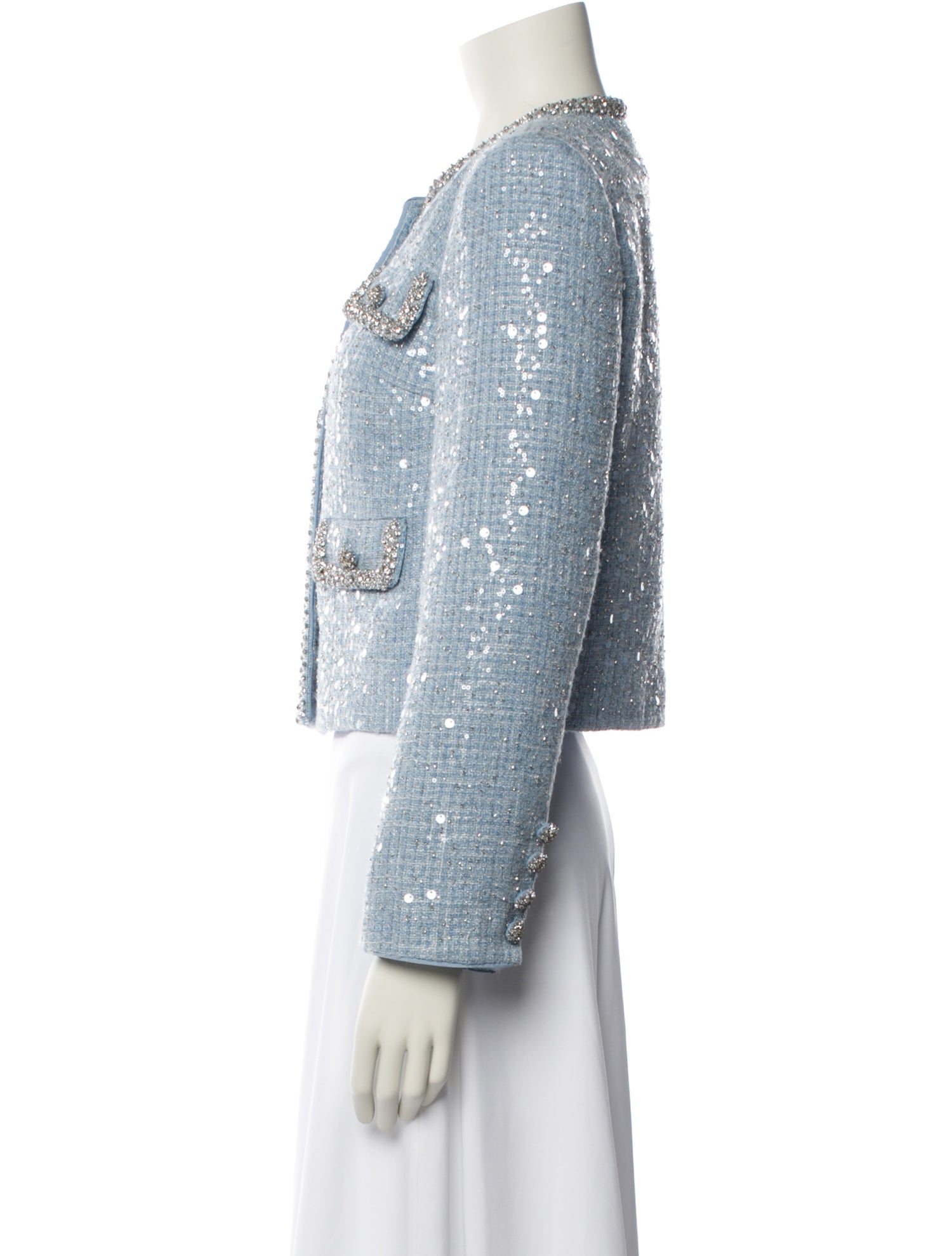 Self-Portrait Tweed Pattern Evening Jacket