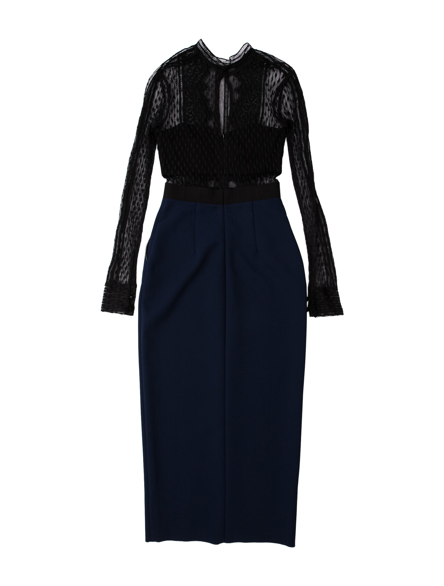 Self-Portrait Mock Neck Long Dress