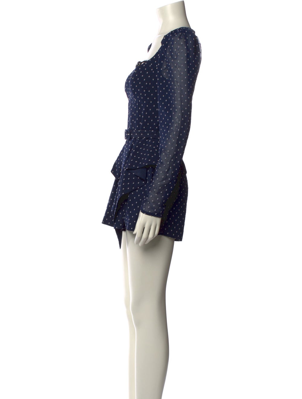 Self-Portrait Printed Square Neckline Romper - image 2