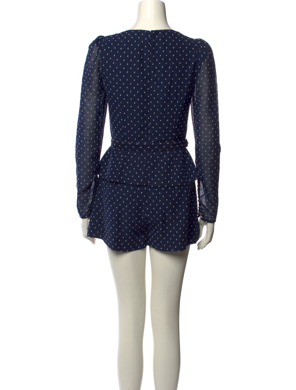 Self-Portrait Printed Square Neckline Romper - image 3