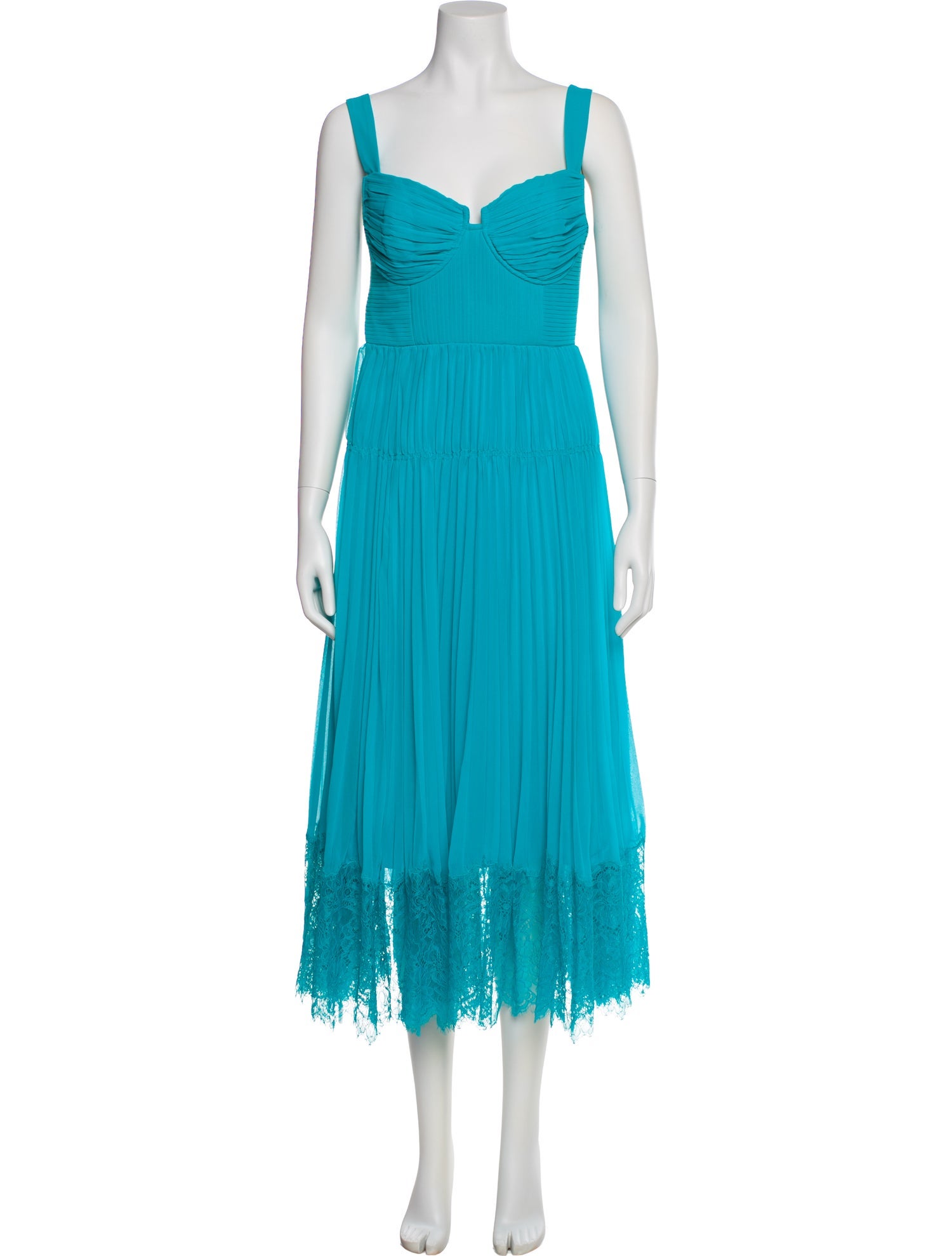 Self-Portrait Square Neckline Long Dress