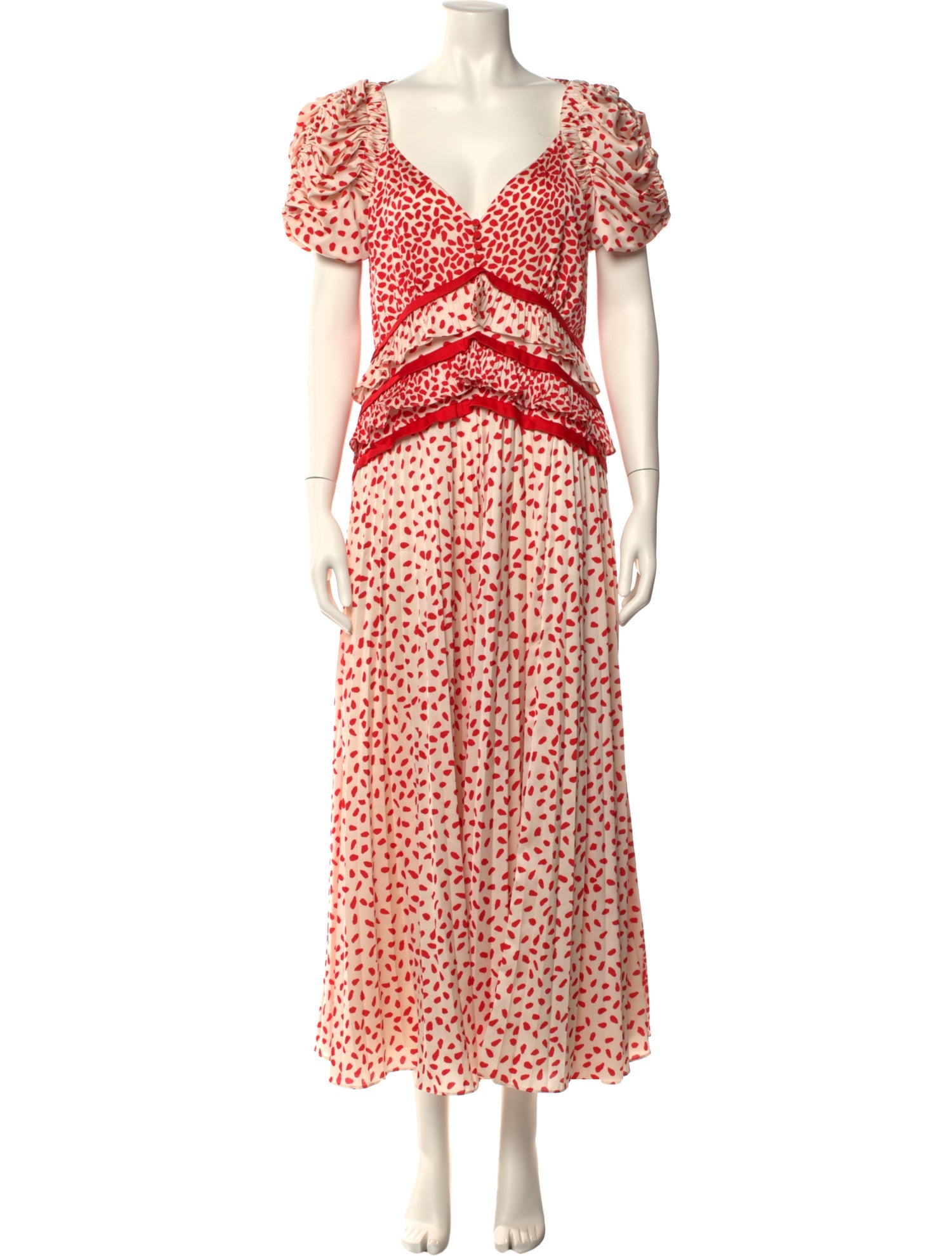 Self-Portrait Printed Long Dress