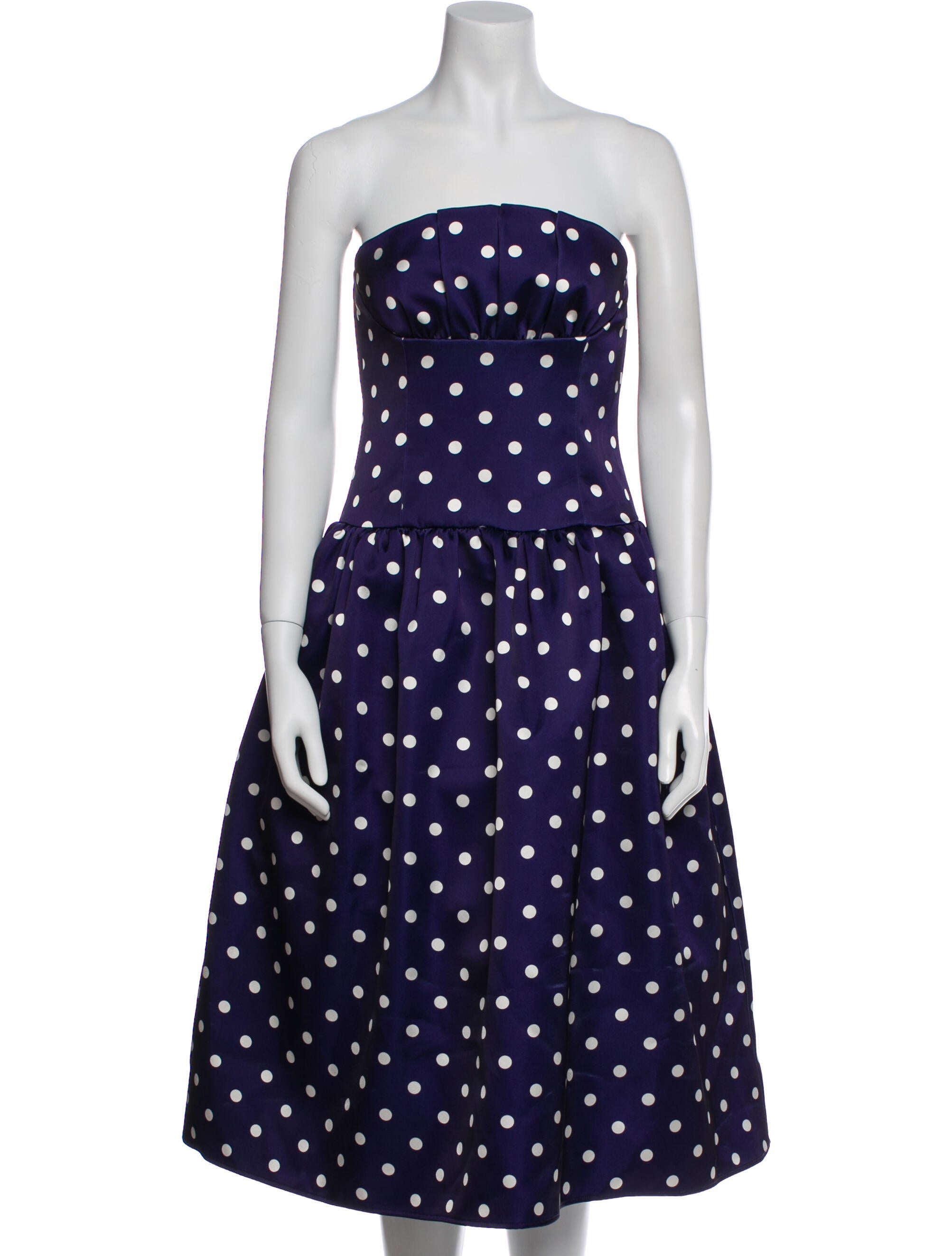 Self-Portrait Polka Dot Print Knee-Length Dress w/ Tags
