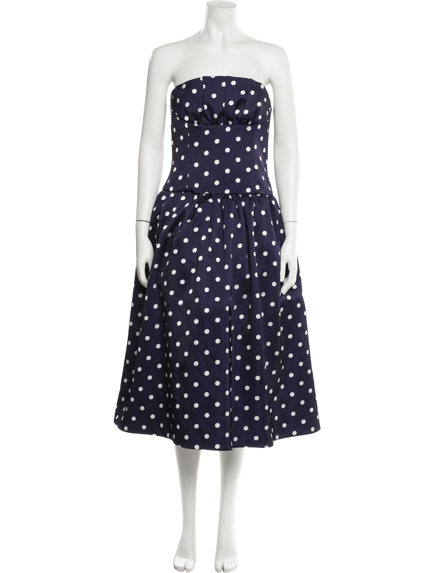 Self-Portrait Polka Dot Print Knee-Length Dress