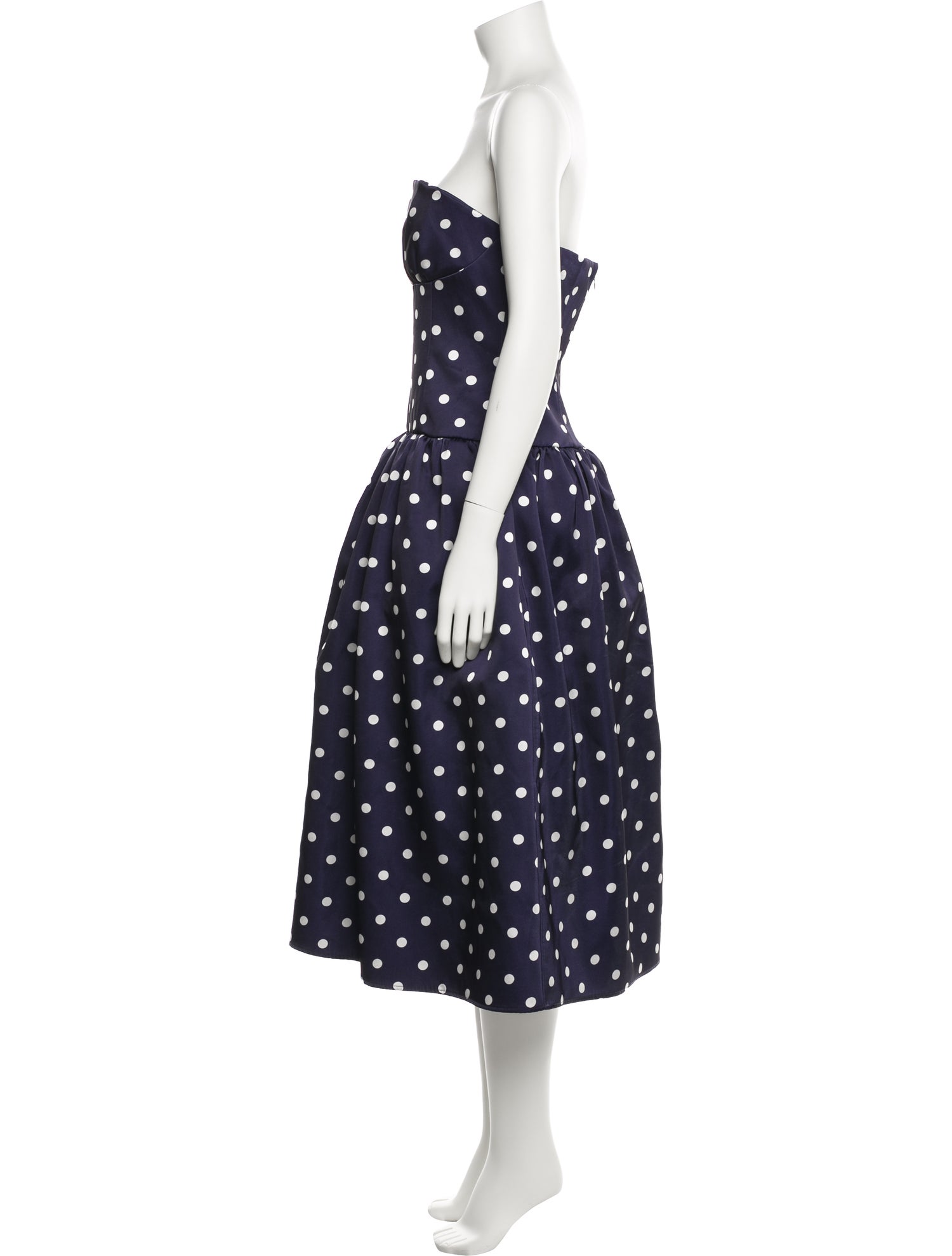Self-Portrait Polka Dot Print Knee-Length Dress