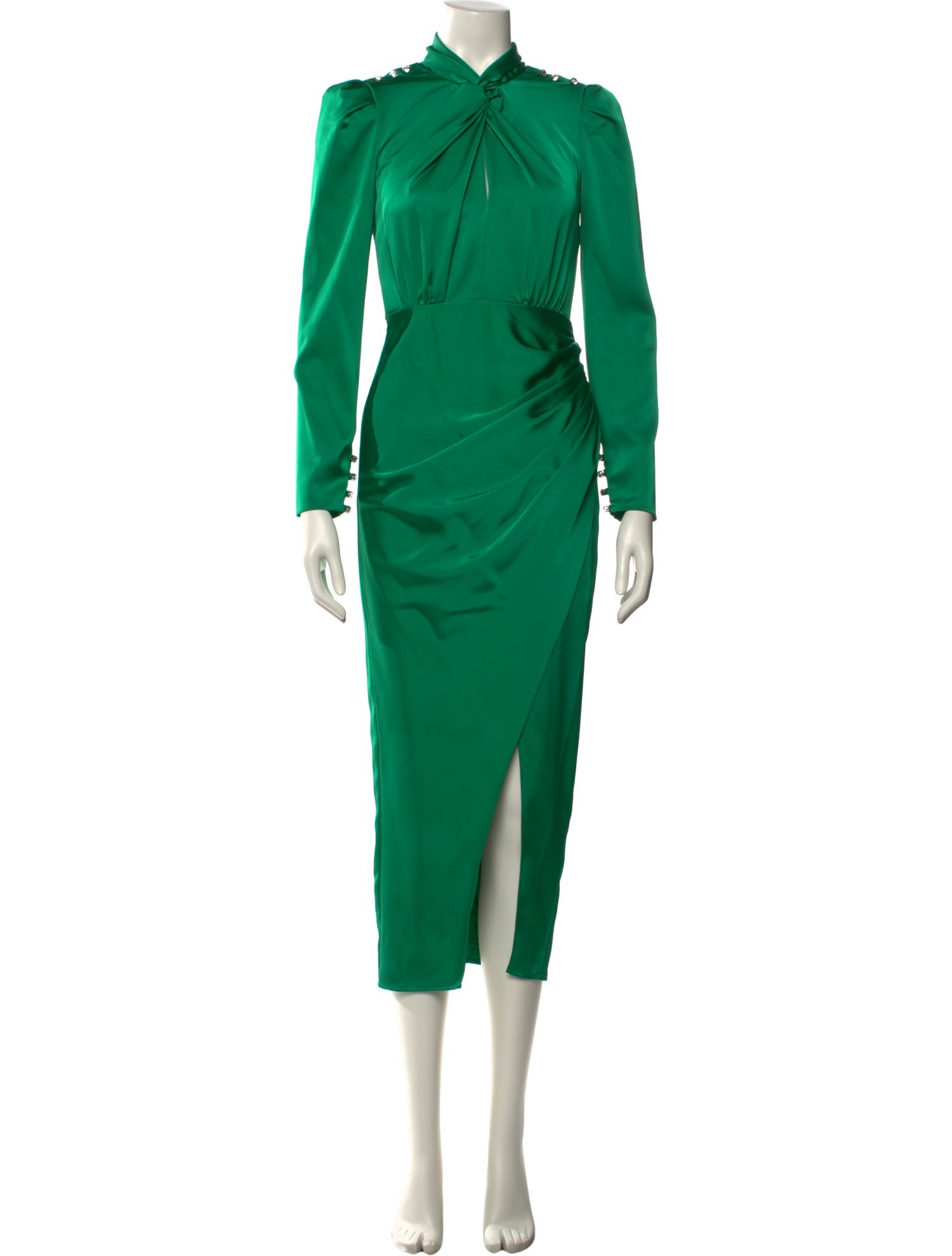 Self-Portrait Mock Neck Long Dress