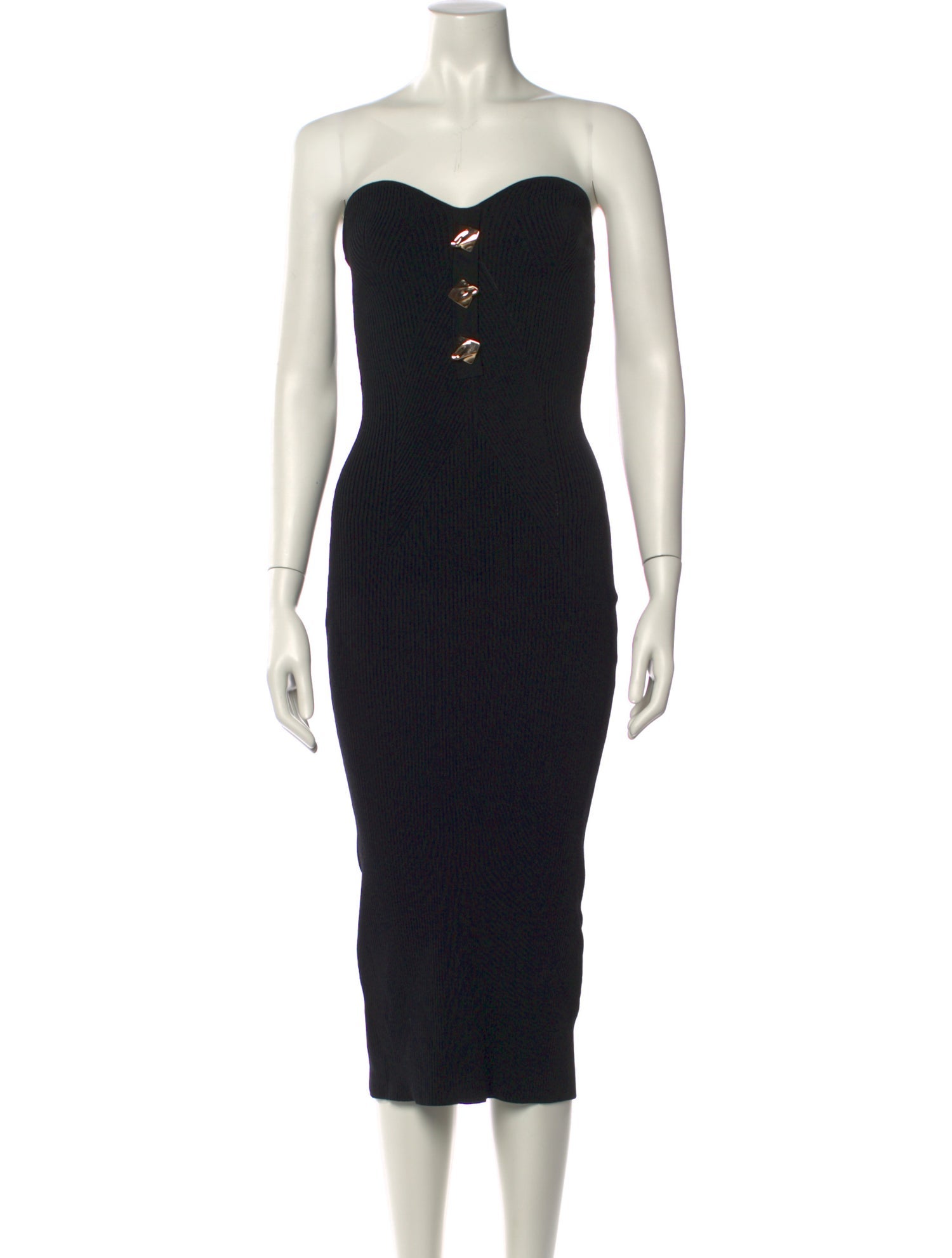 Self-Portrait Strapless Knee-Length Dress