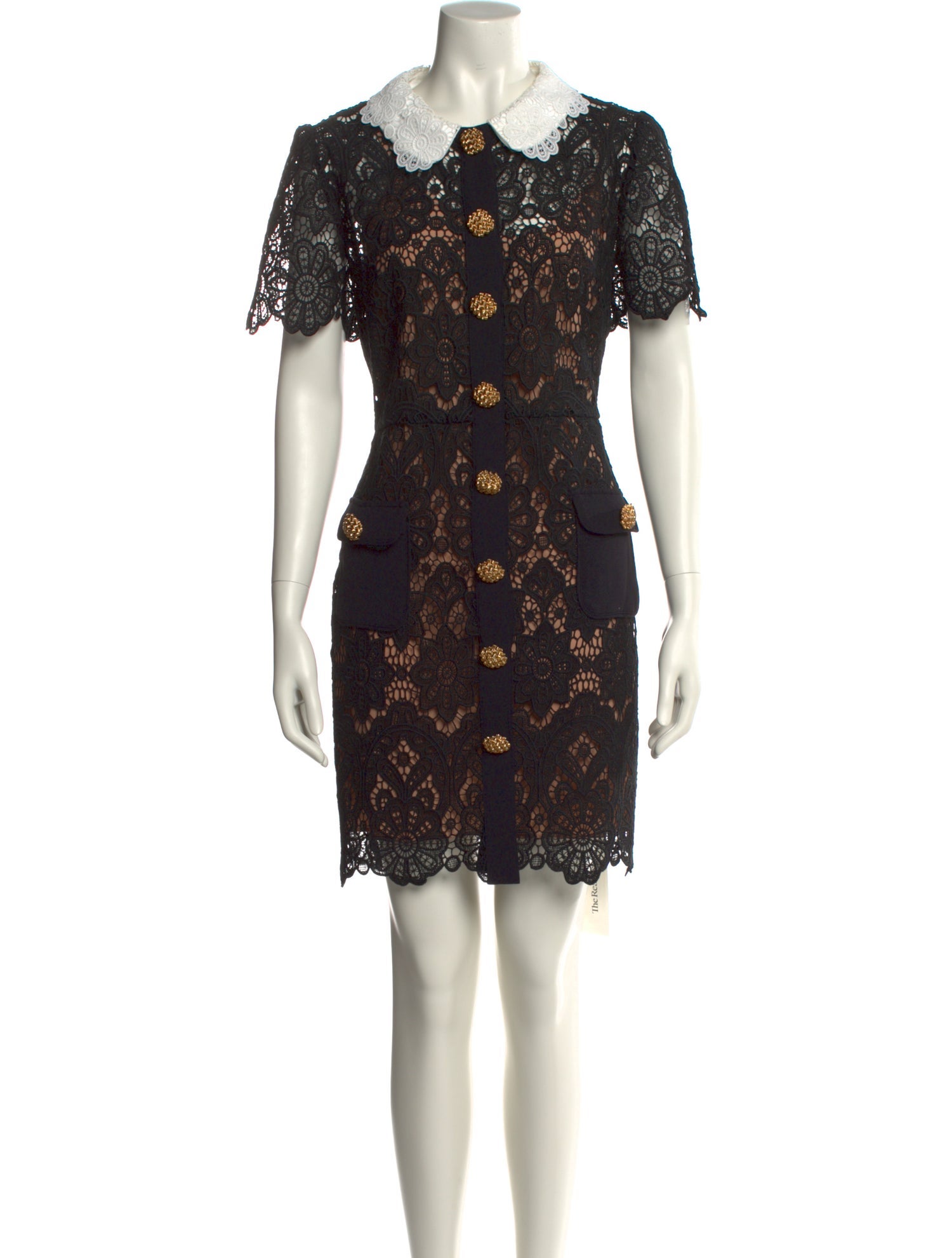 Self-Portrait Lace Pattern Mini Dress