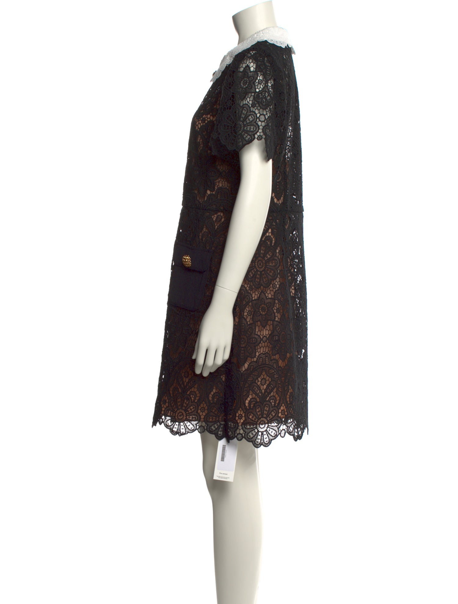 Self-Portrait Lace Pattern Mini Dress