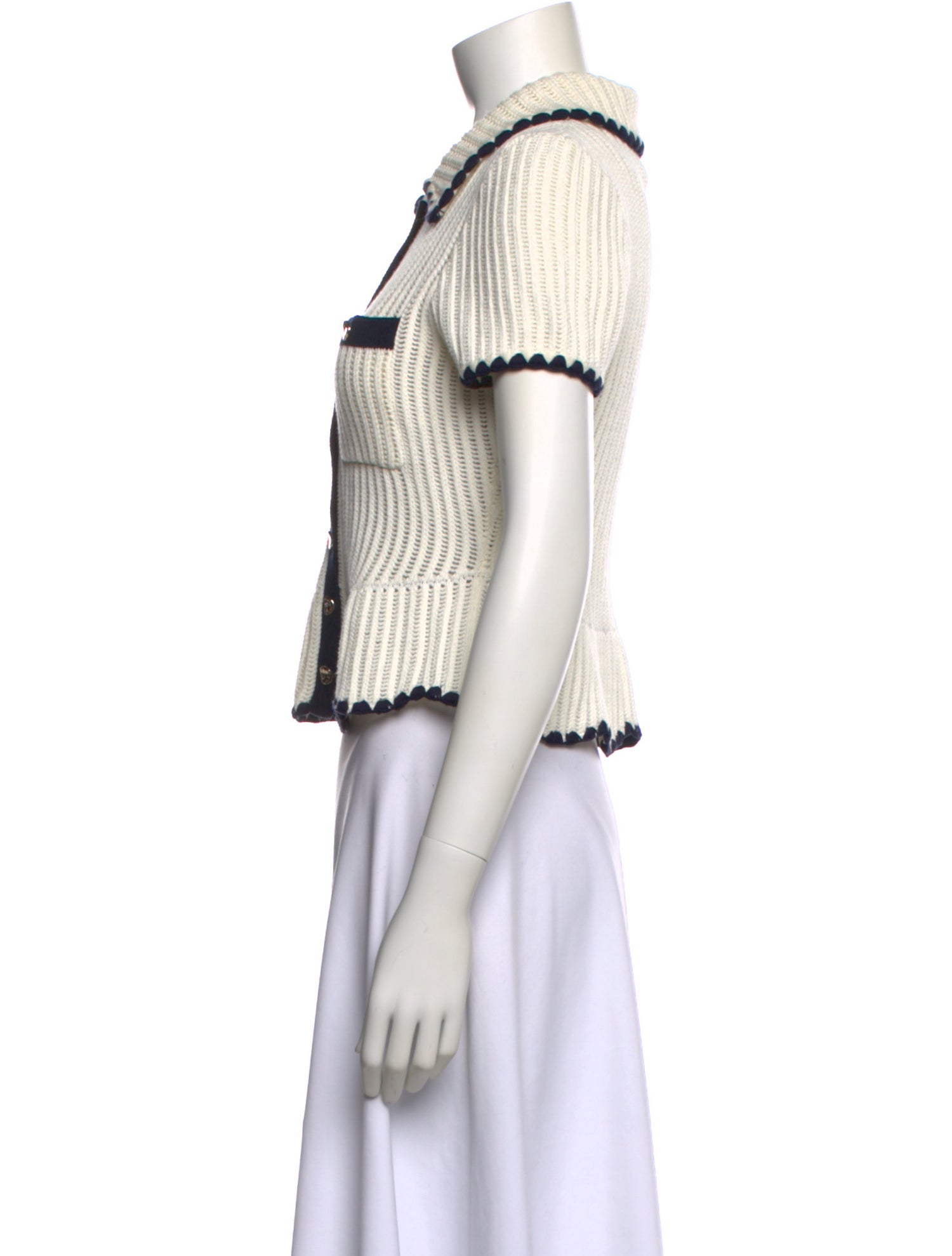 Self-Portrait Striped Crew Neck Sweater