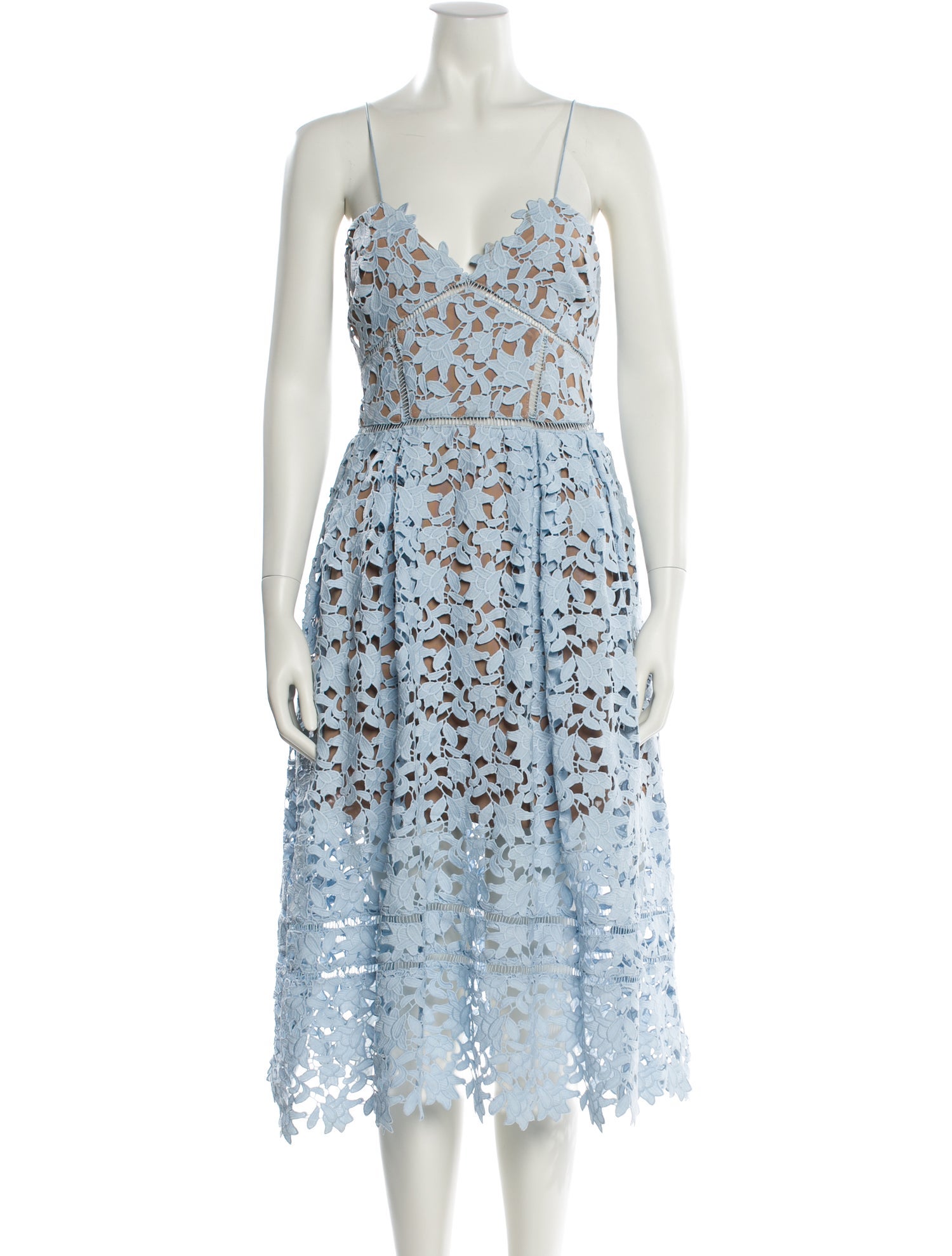 Self-Portrait Strapless Knee-Length Dress