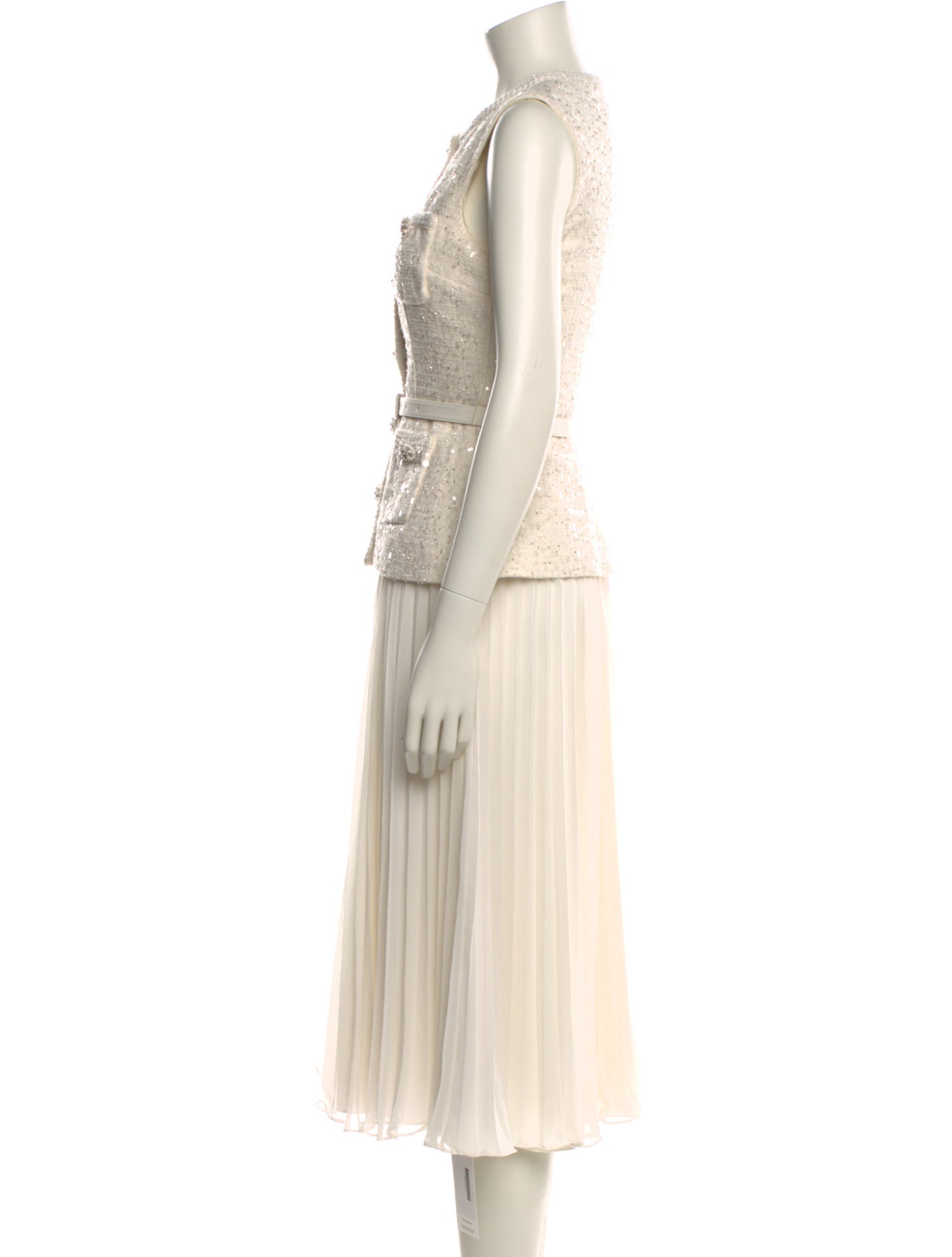 Self-Portrait Crew Neck Midi Length Dress