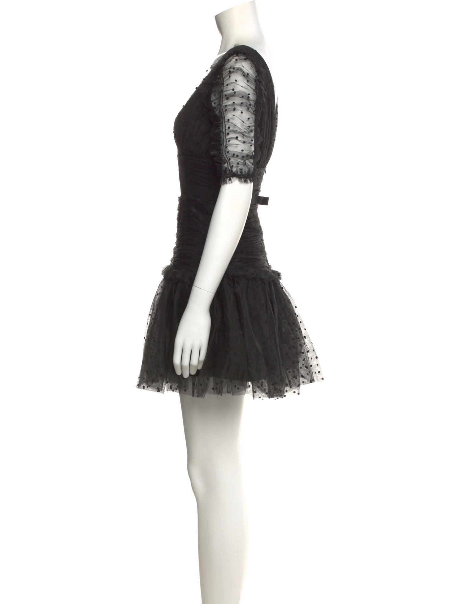 Self-Portrait V-Neck Mini Dress