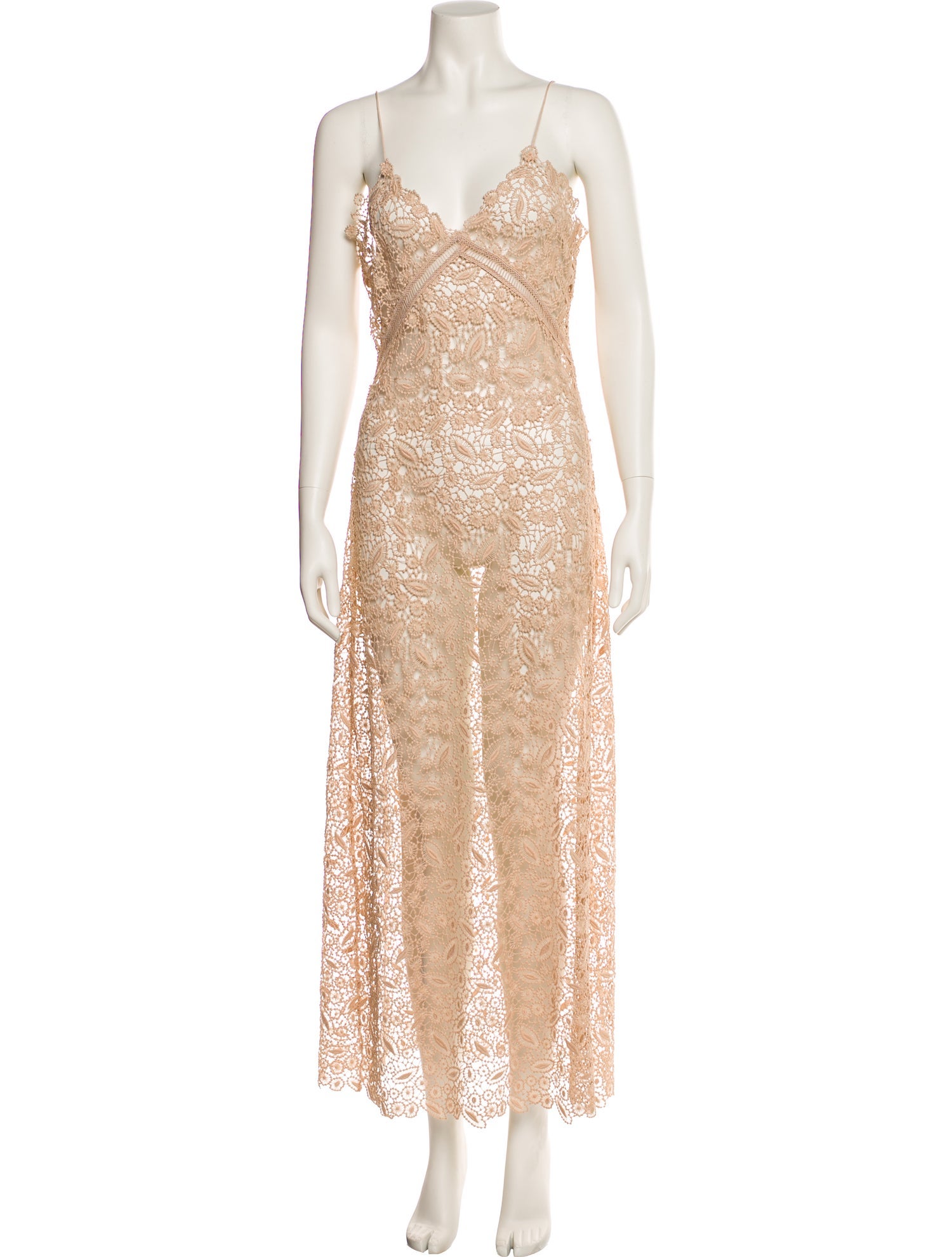 Self-Portrait V-Neck Long Dress