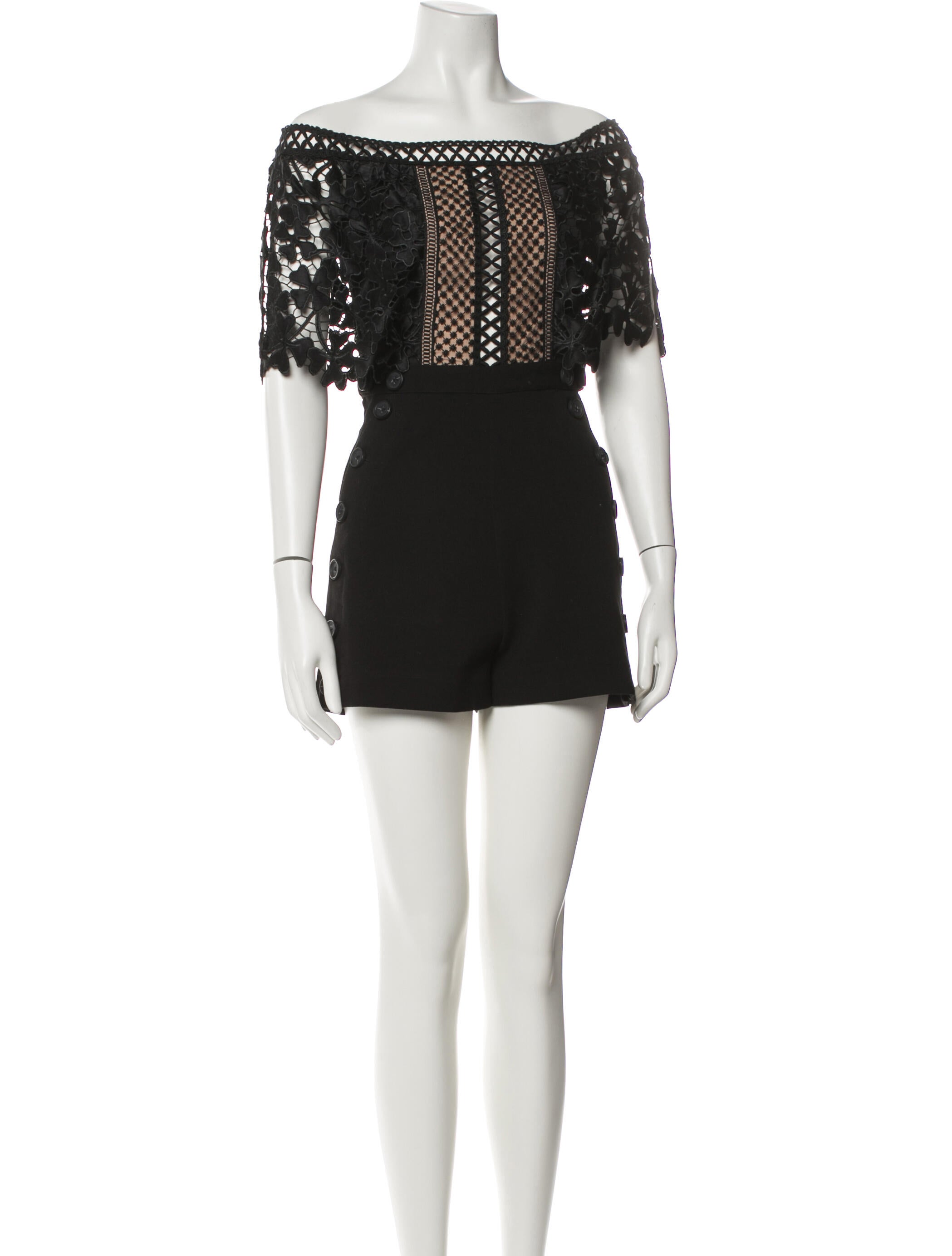 Self-Portrait Off-The-Shoulder Romper