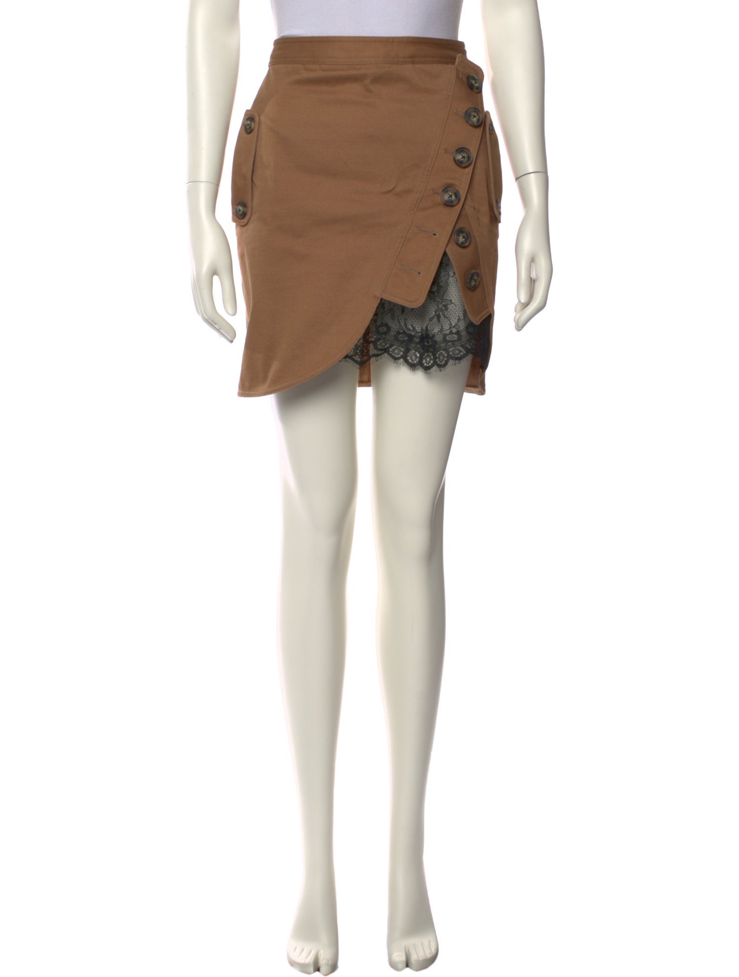 Self-Portrait Lace Trim Embellishment Mini Skirt