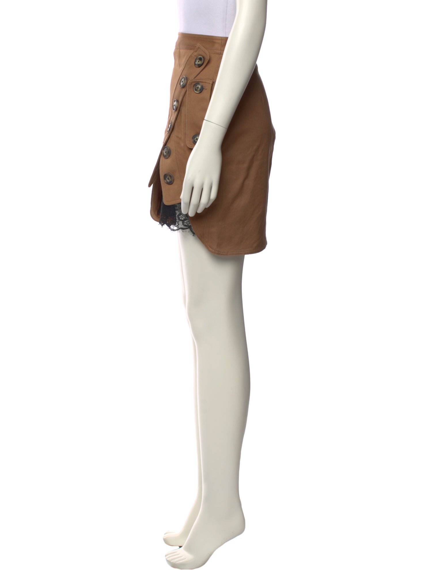 Self-Portrait Lace Trim Embellishment Mini Skirt