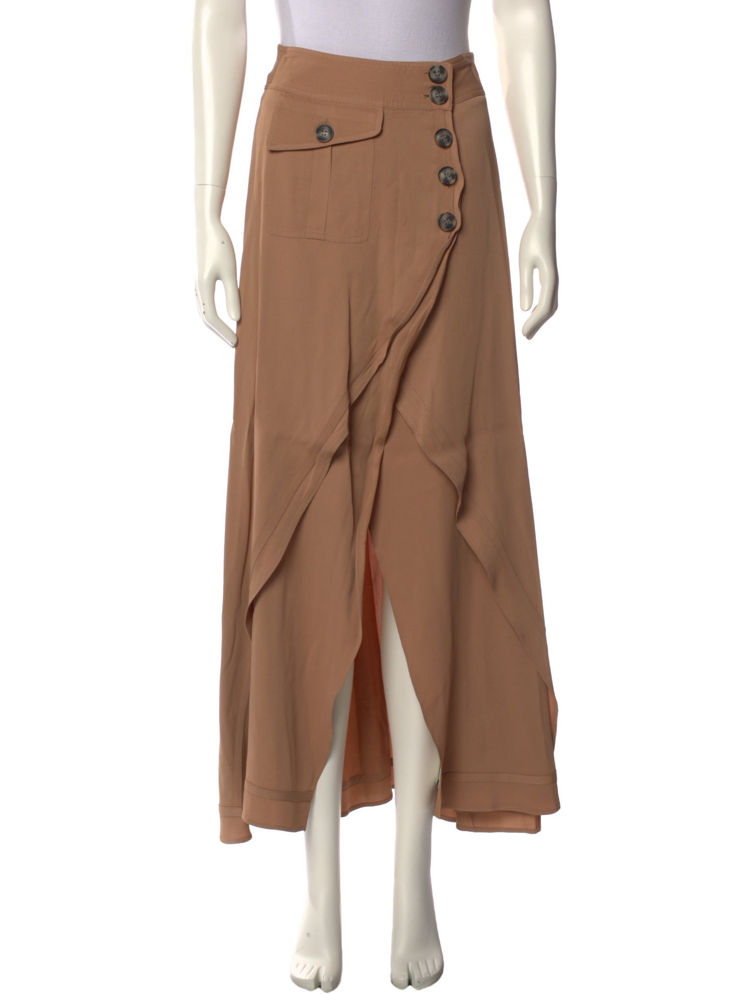 Self-Portrait Ruffle Embellishment Midi Length Skirt