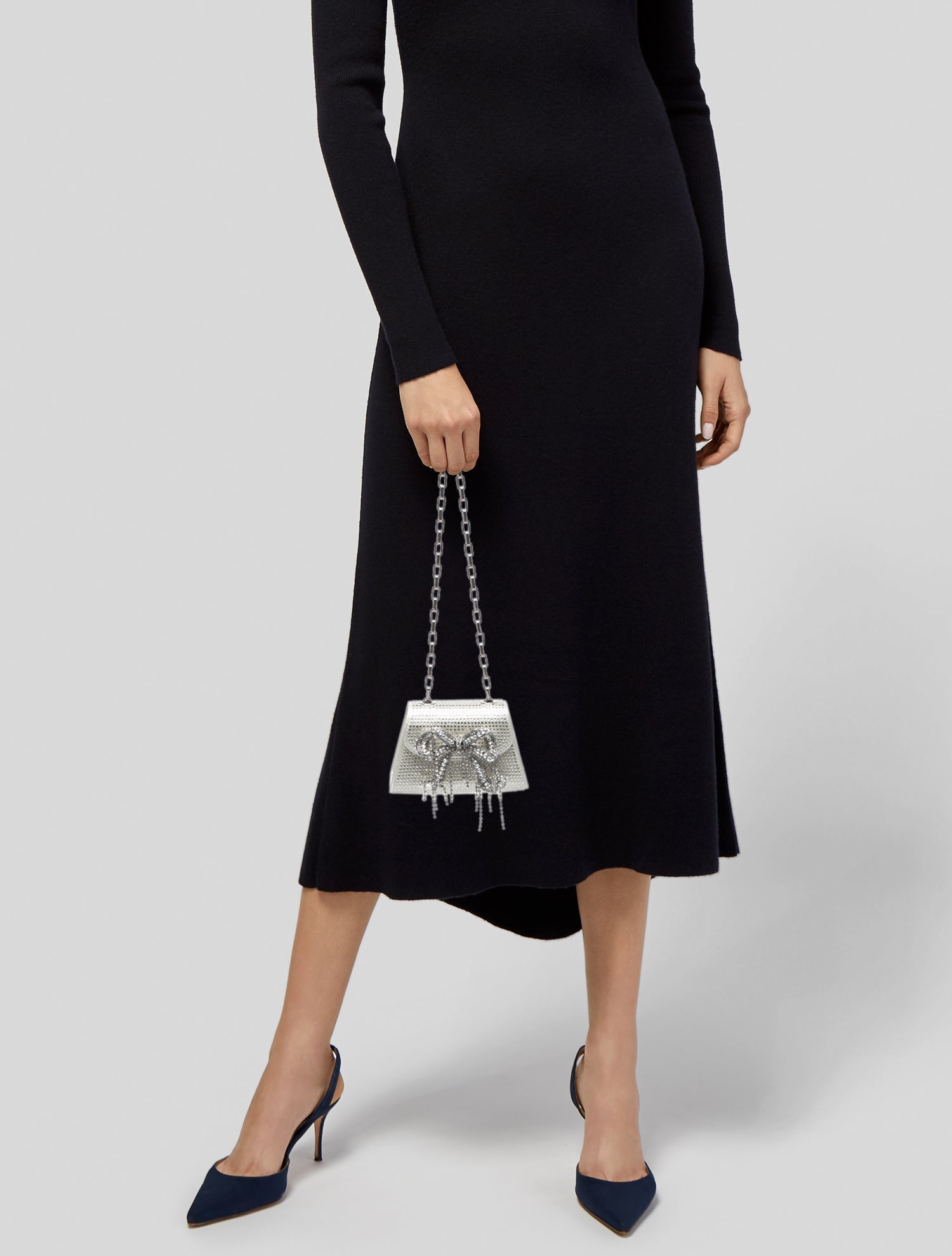 Self-Portrait Leather Evening Bag