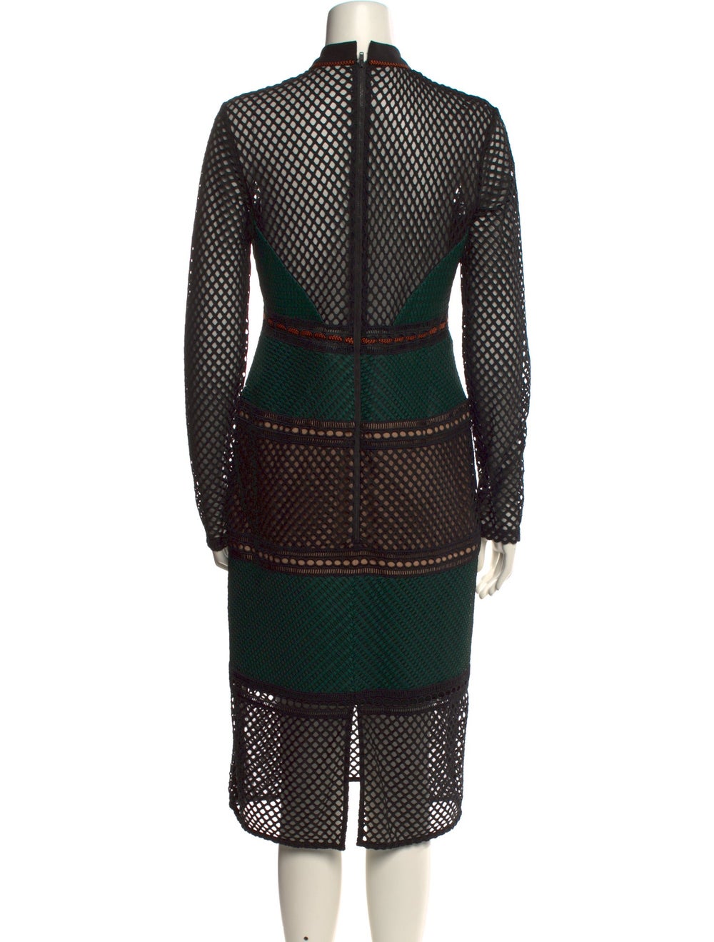 Self-Portrait Colorblock Pattern Midi Length Dress - image 3