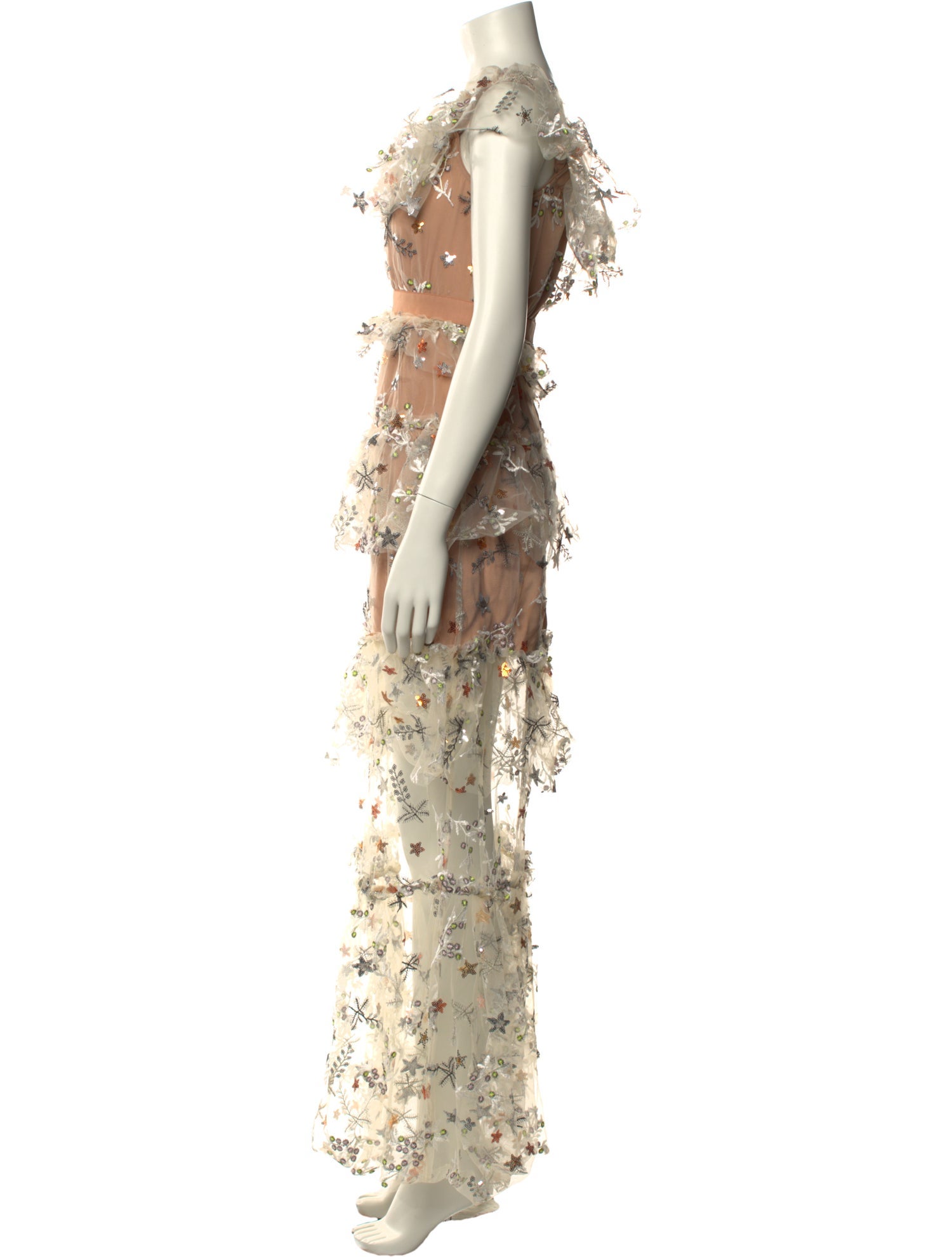 Self-Portrait Floral Print Long Dress w/ Tags