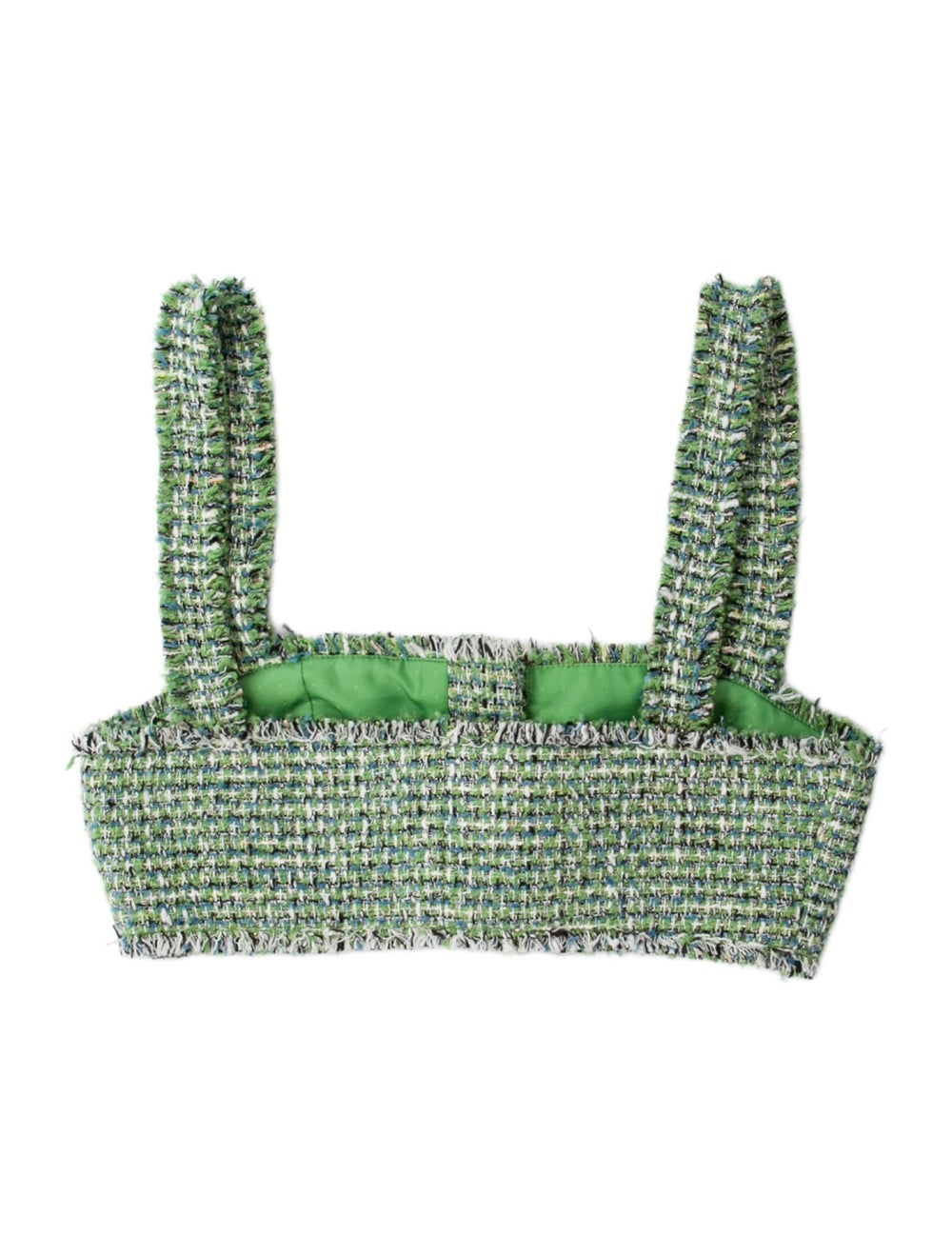 Self-Portrait Tweed Pattern Square Neckline Crop … - image 2