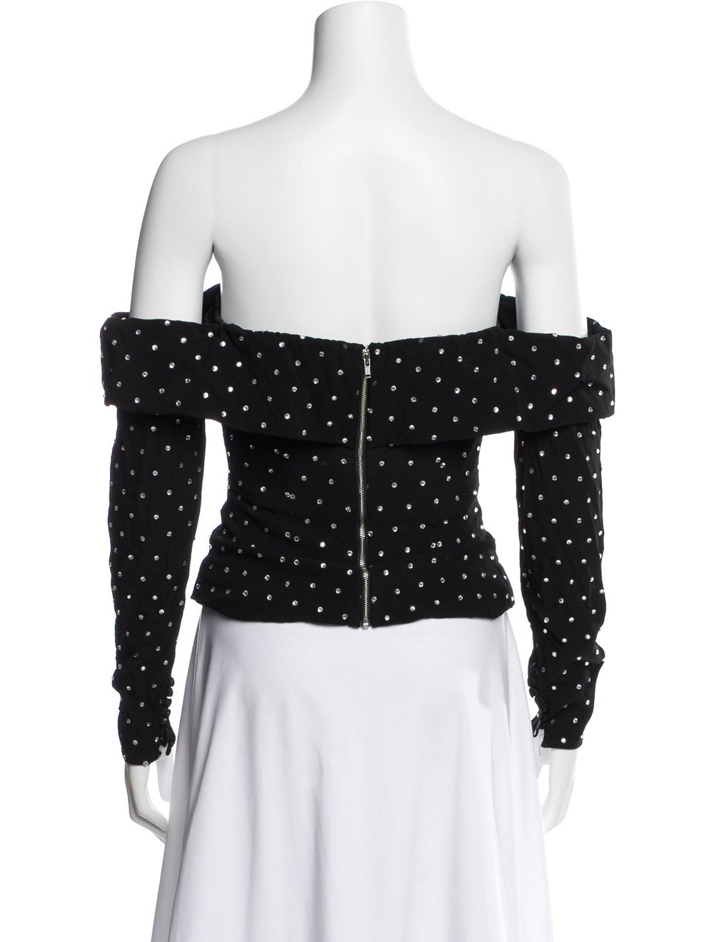 Self-Portrait Patterned Off-The-Shoulder Top - image 3