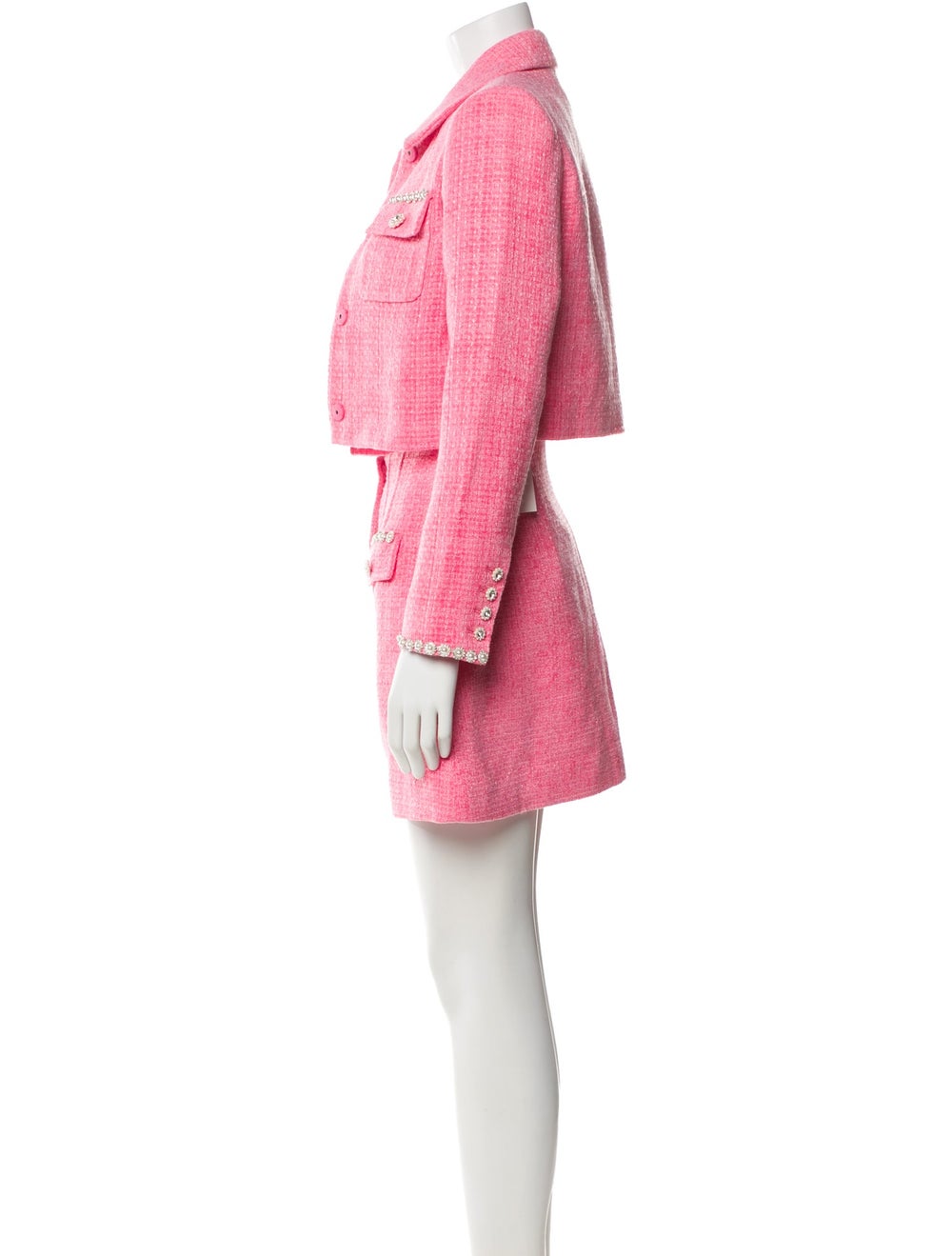 Self-Portrait Tweed Pattern Crystal Embellishment… - image 2