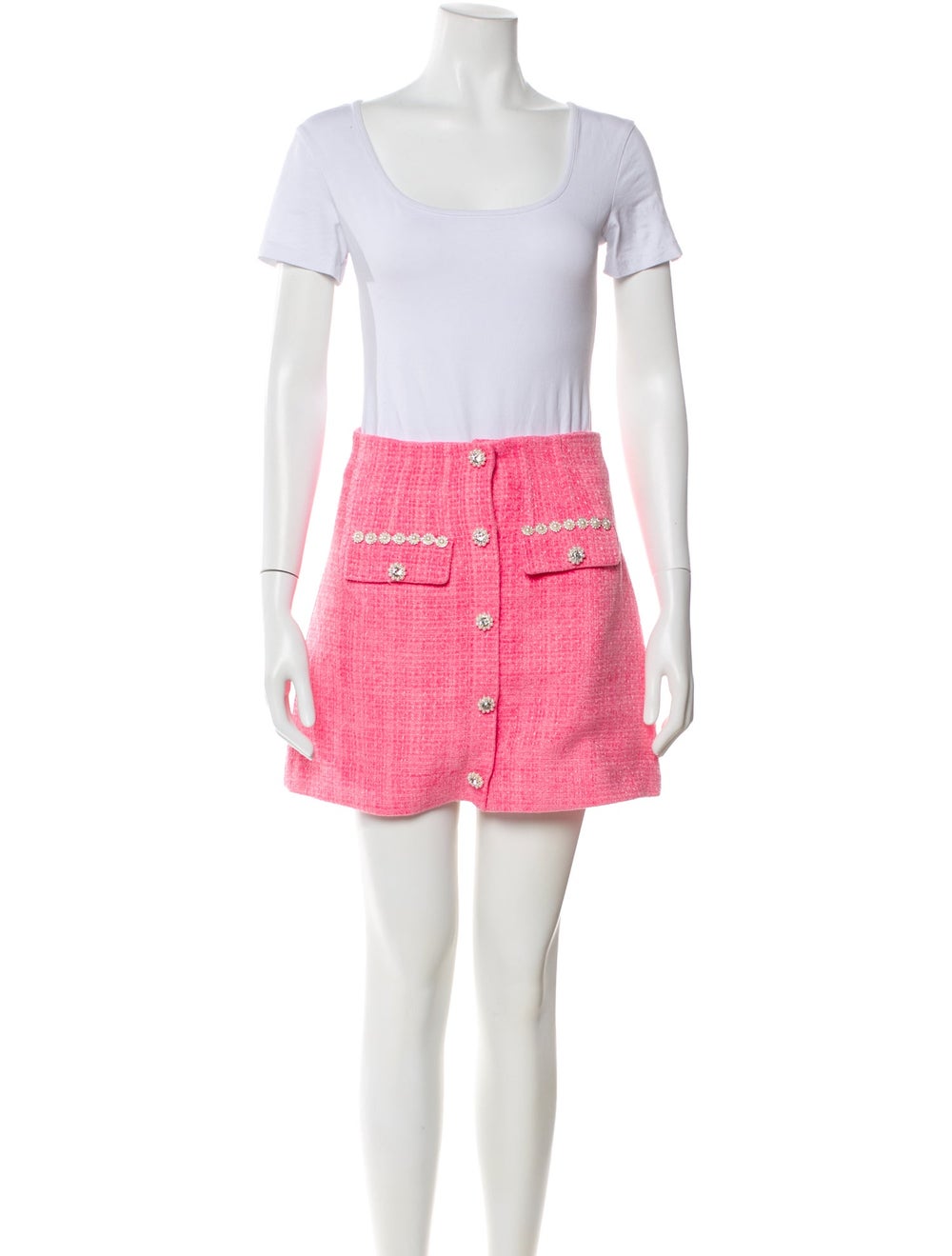 Self-Portrait Tweed Pattern Crystal Embellishment… - image 5